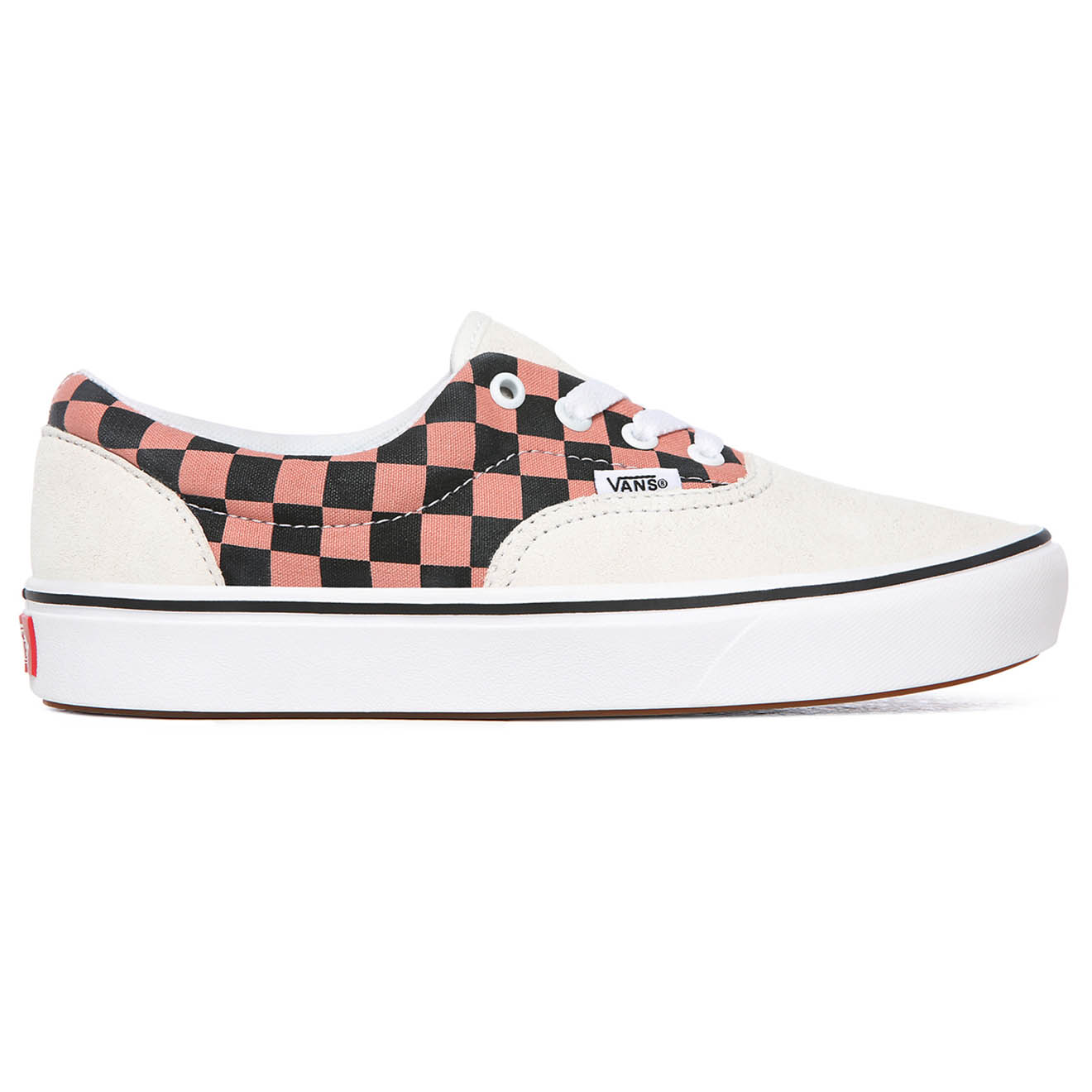 Vans - Sneakers en Velours de Cuir & Toile Mixed Media ComfyCush Era blanc/rose/jaune/noir