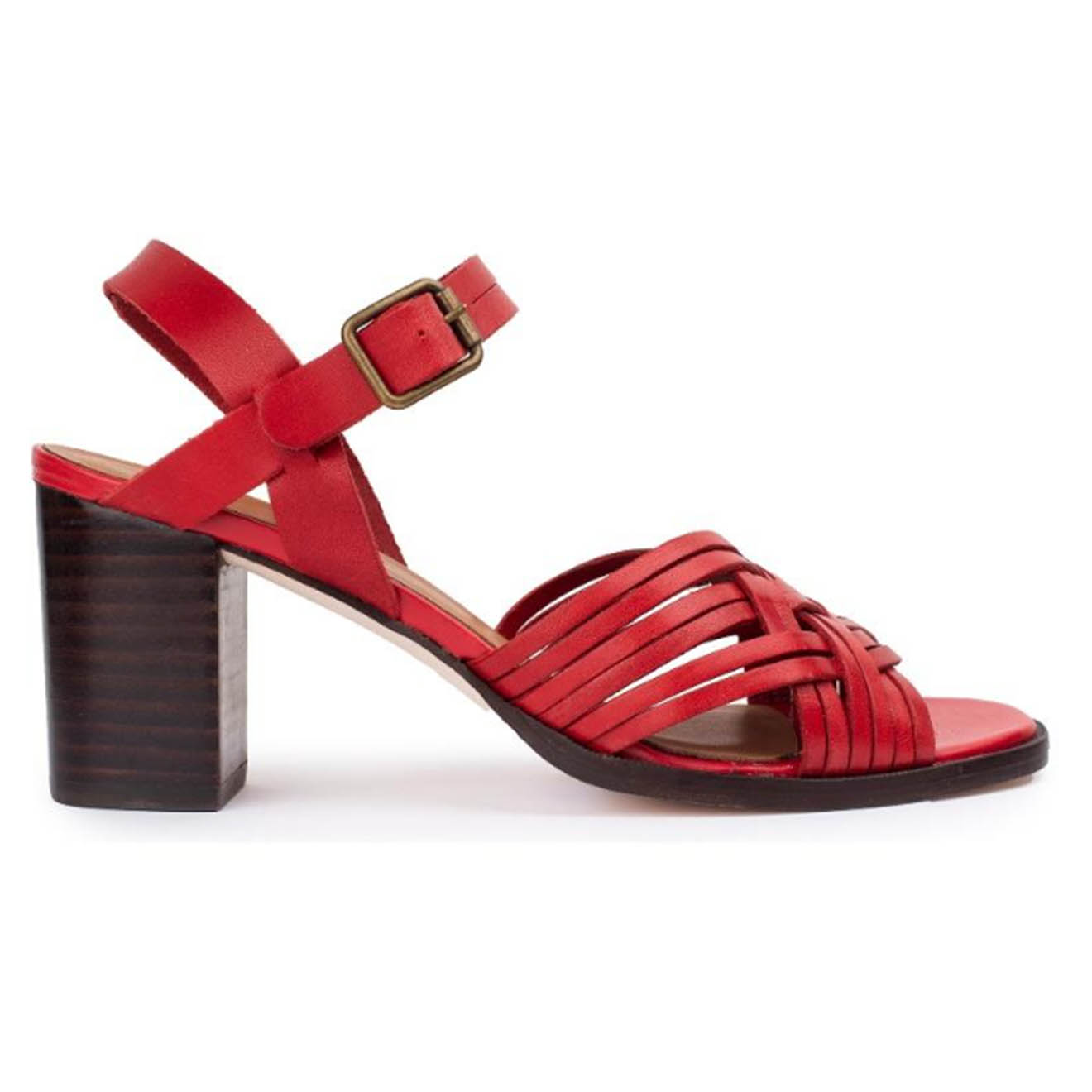 Sandales en Cuir Juliette rouges - Talon 6 cm