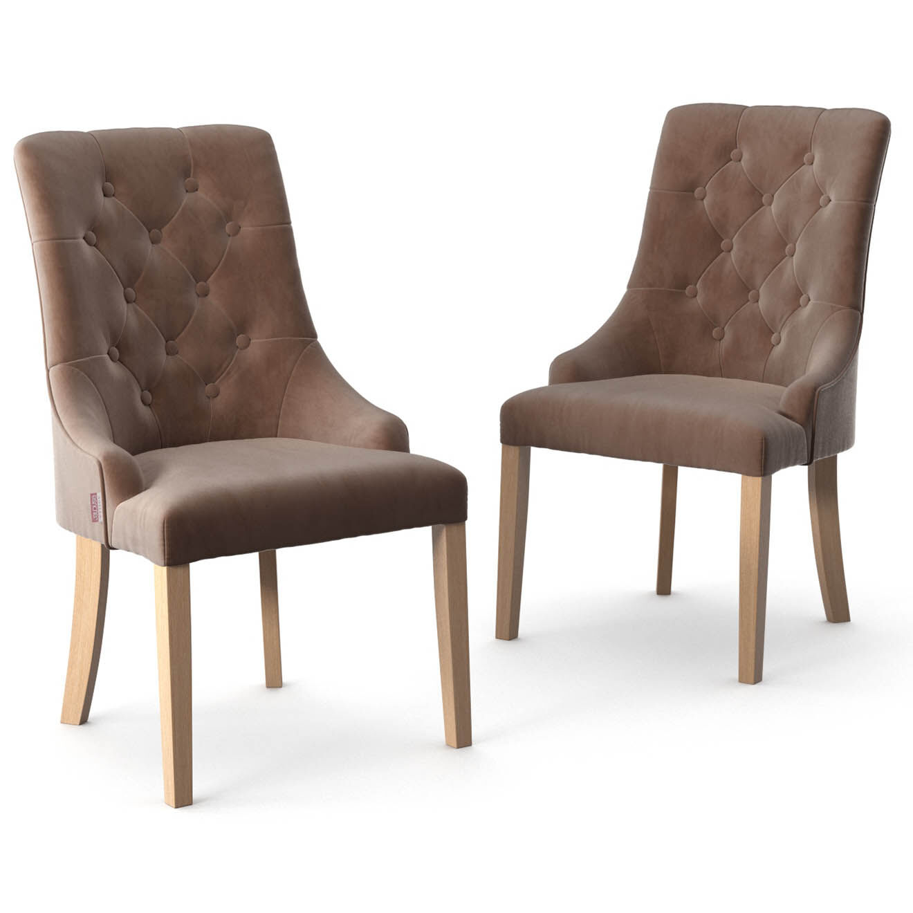 2 Chaises Chiara taupe - 56x65x97 cm