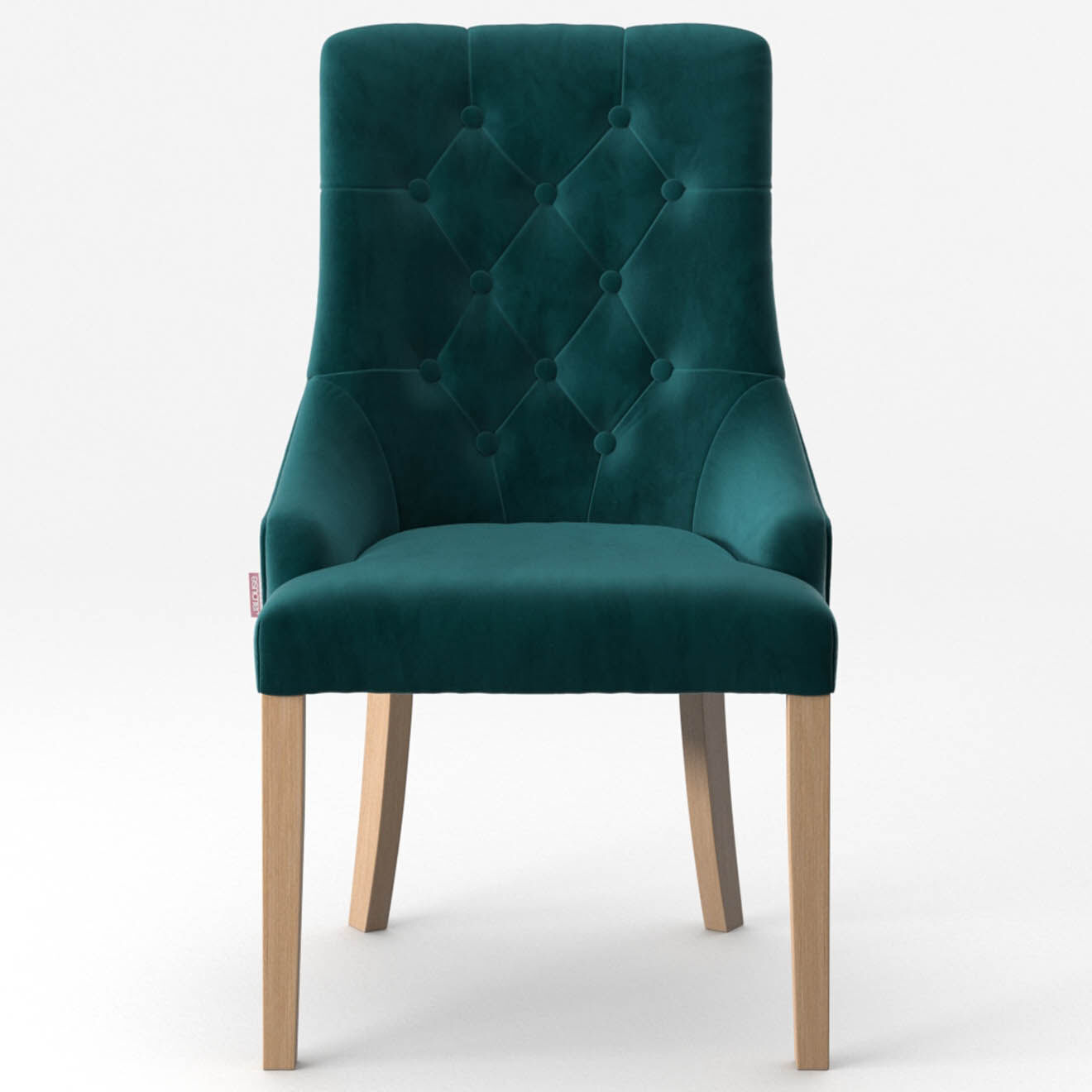 Chaise Chiara bleu pétrole - 56x65x97 cm