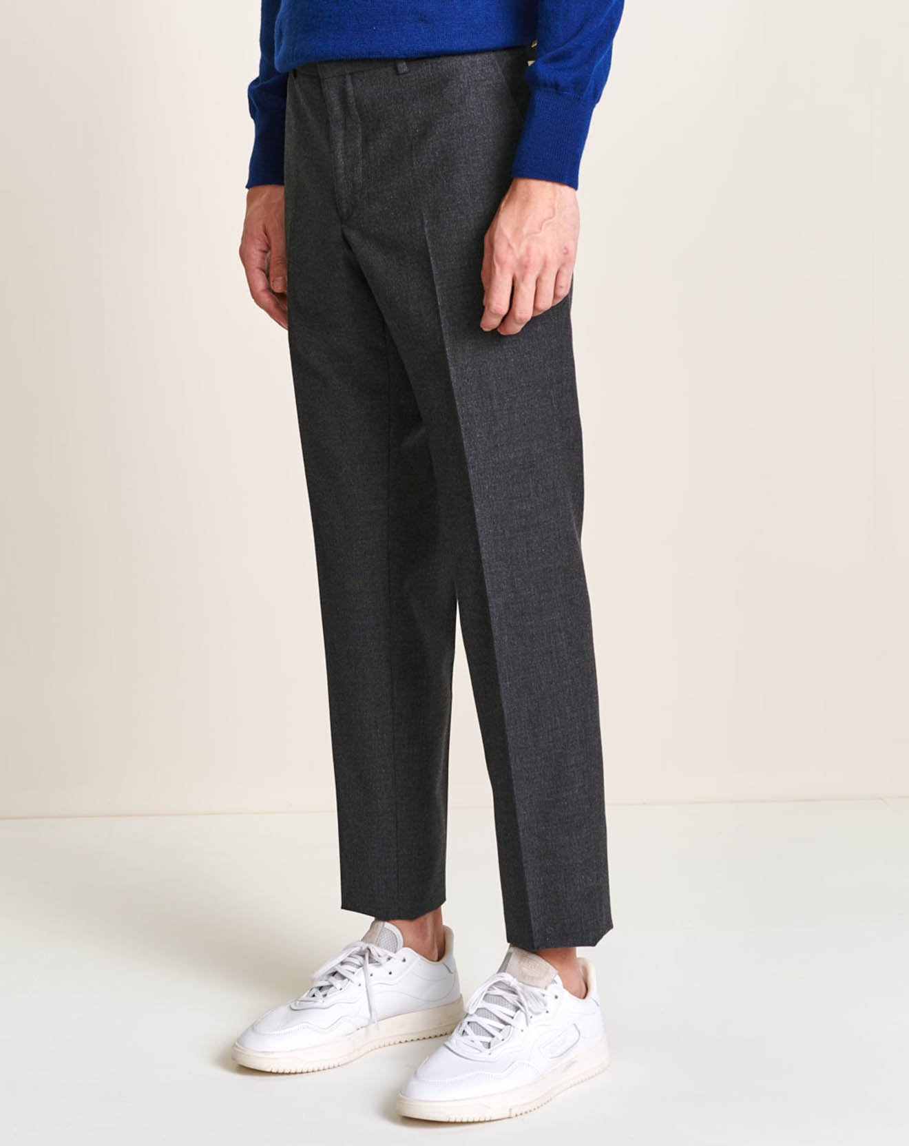 Pantalon en Coton & Laine Frush gris