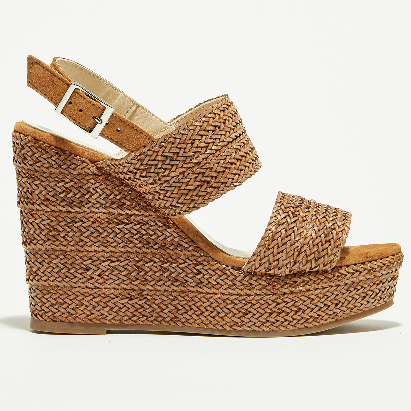 Sandales compensées Tropic café - Talon 11.5 cm