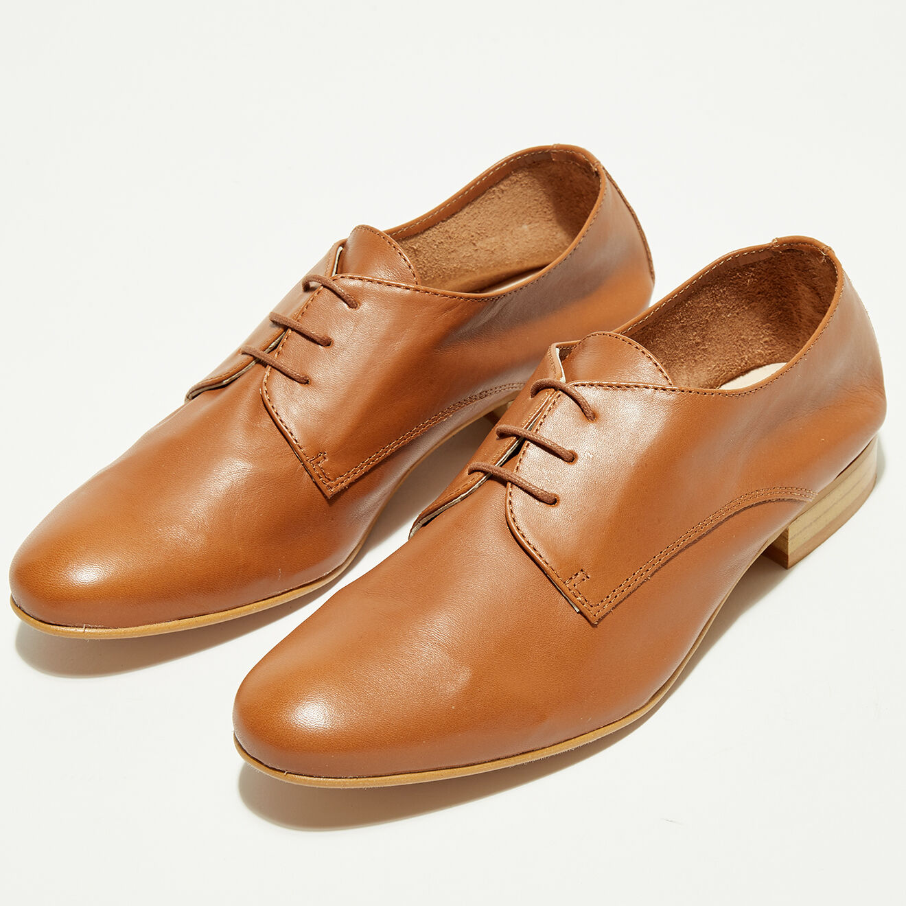 Derbies en Cuir Mumu caramel