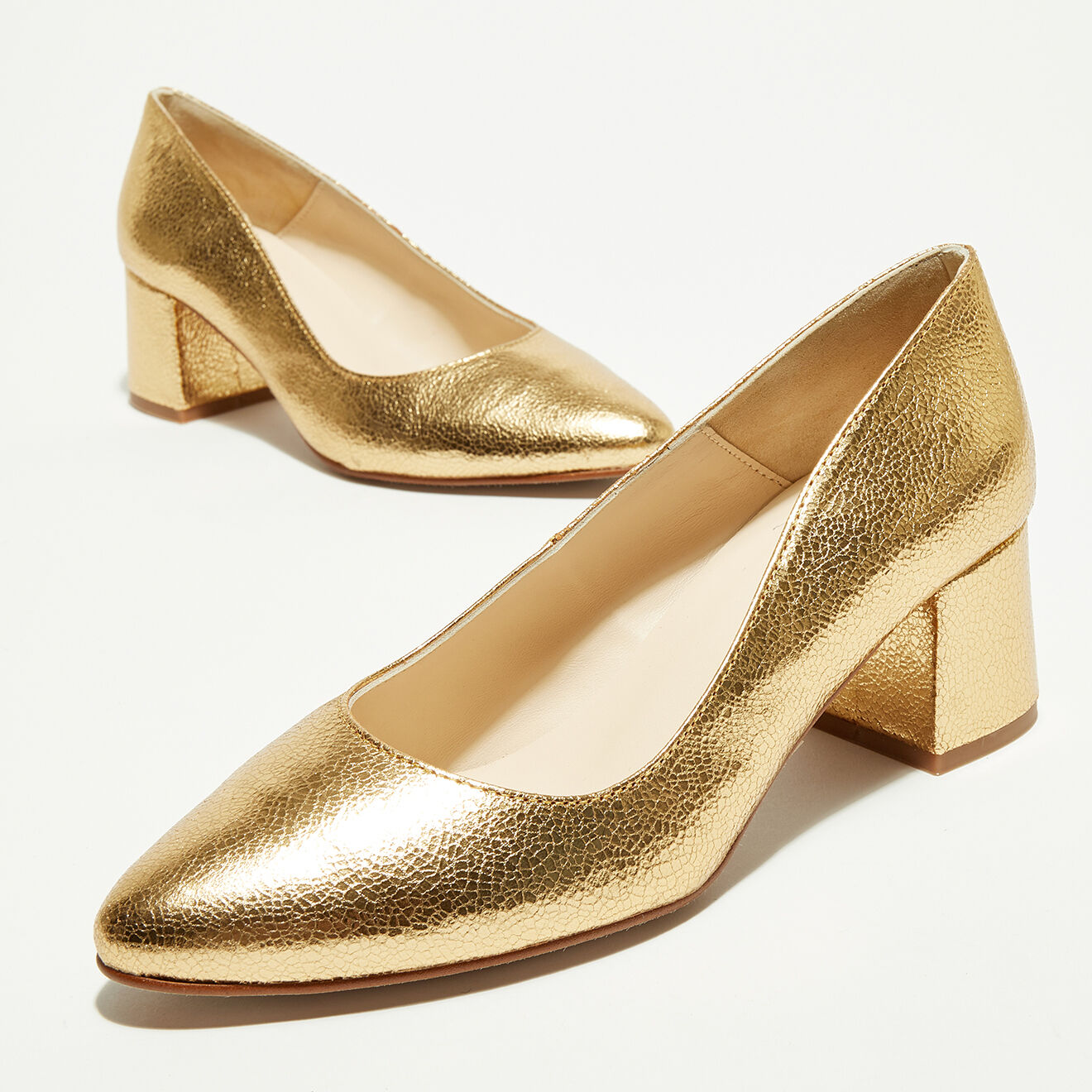 Trotteurs en Cuir Buzios dorés