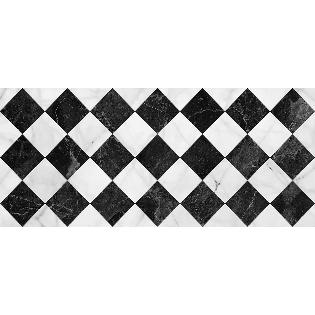 Tapis Gadir noir/blanc - 66x150 cm