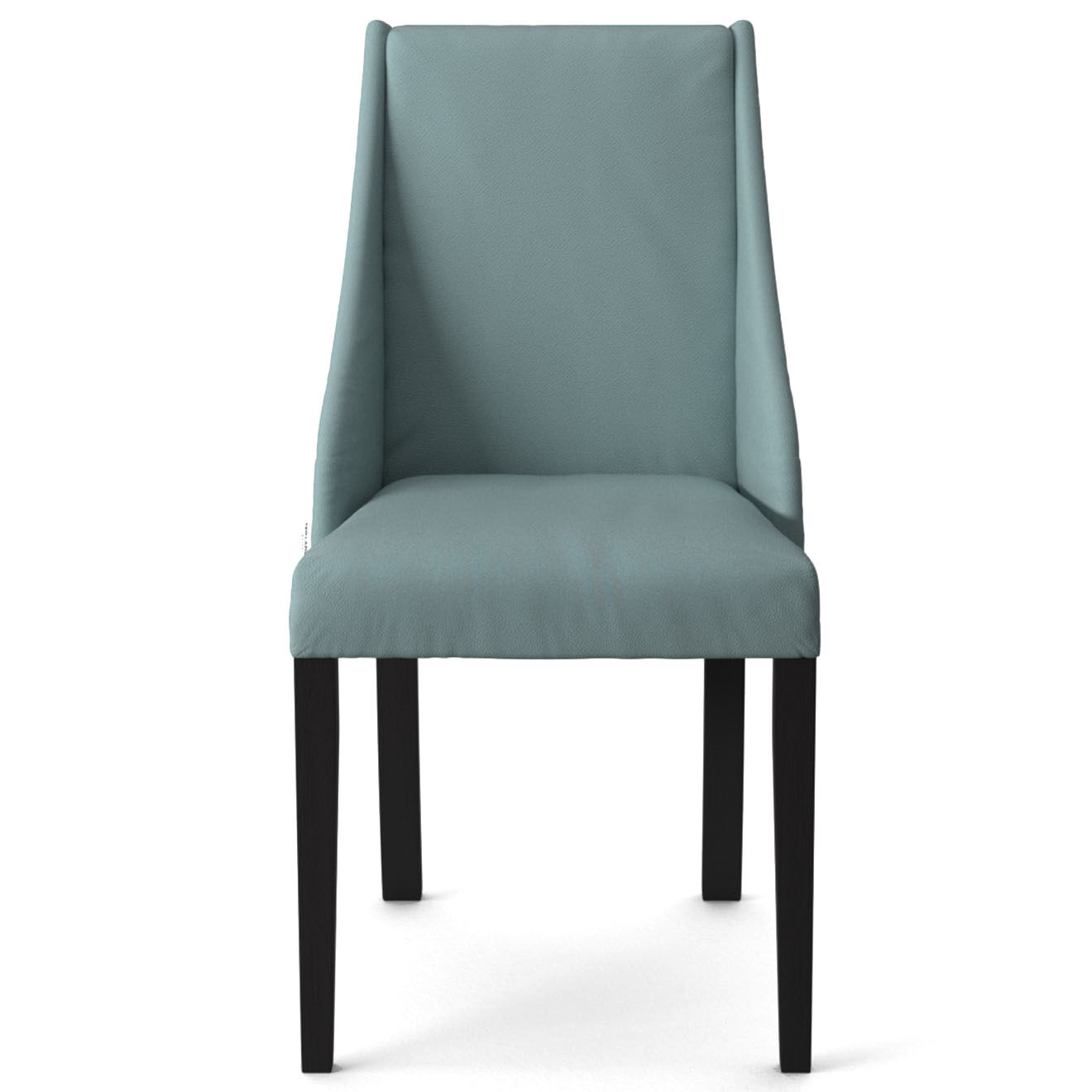 Chaise Absolu toucher simili turquoise - 46x54x87 cm