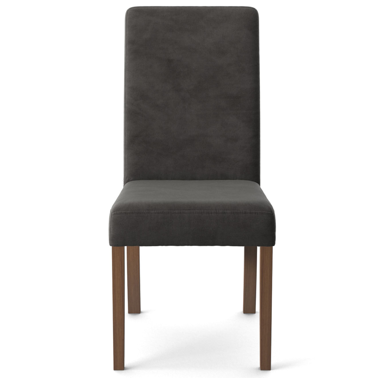 Chaise Tonka toucher velours anthracite - 46x61x96 cm