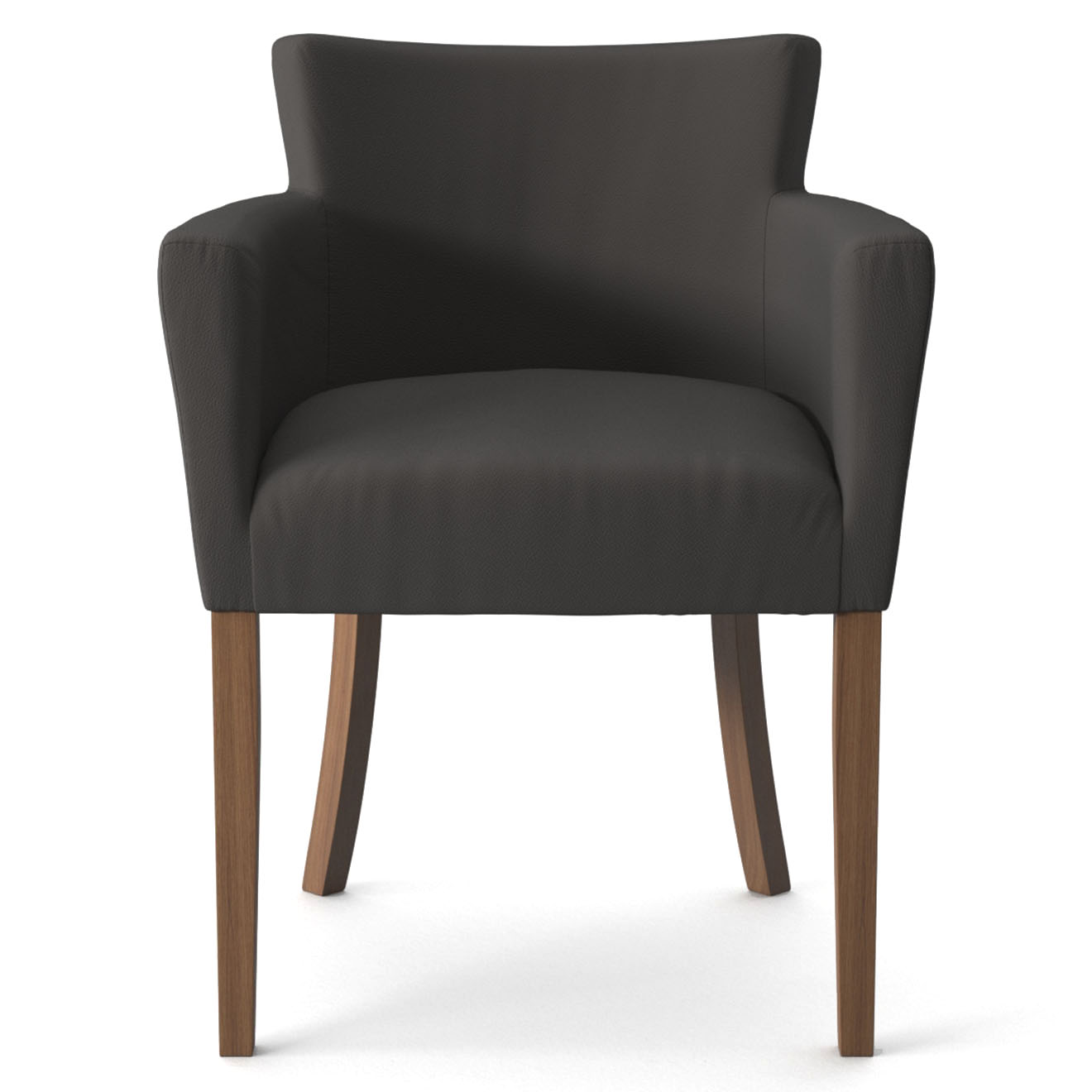 Fauteuil Santal toucher simili anthracite - 60x60x80 cm