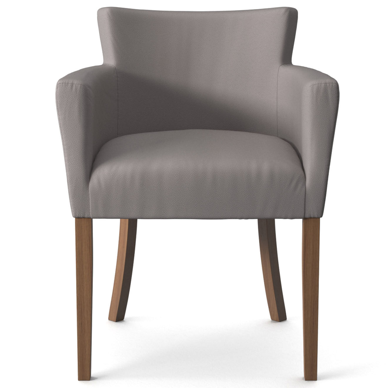 Fauteuil Santal toucher simili taupe - 60x60x80 cm