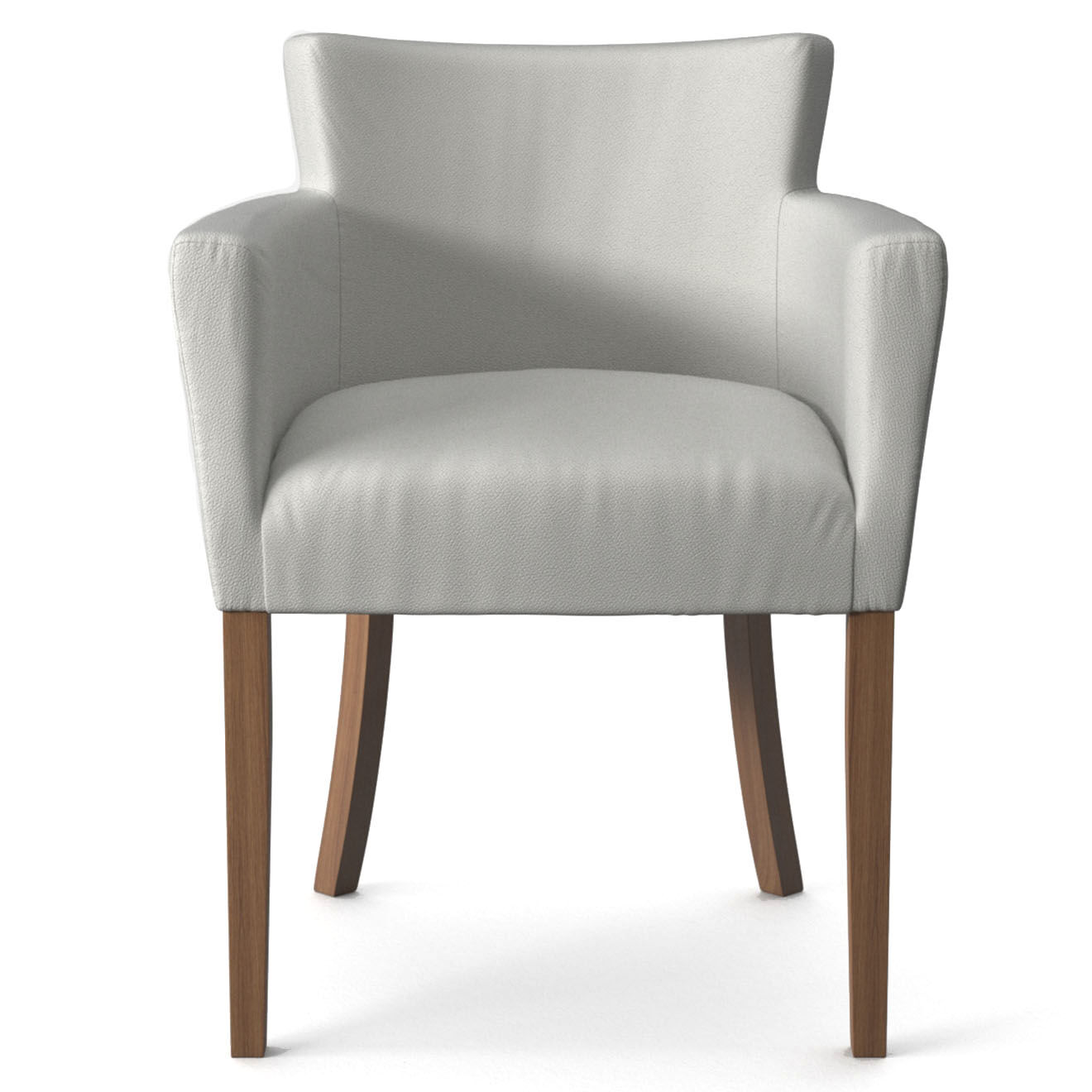 Fauteuil Santal toucher simili gris clair - 60x60x80 cm