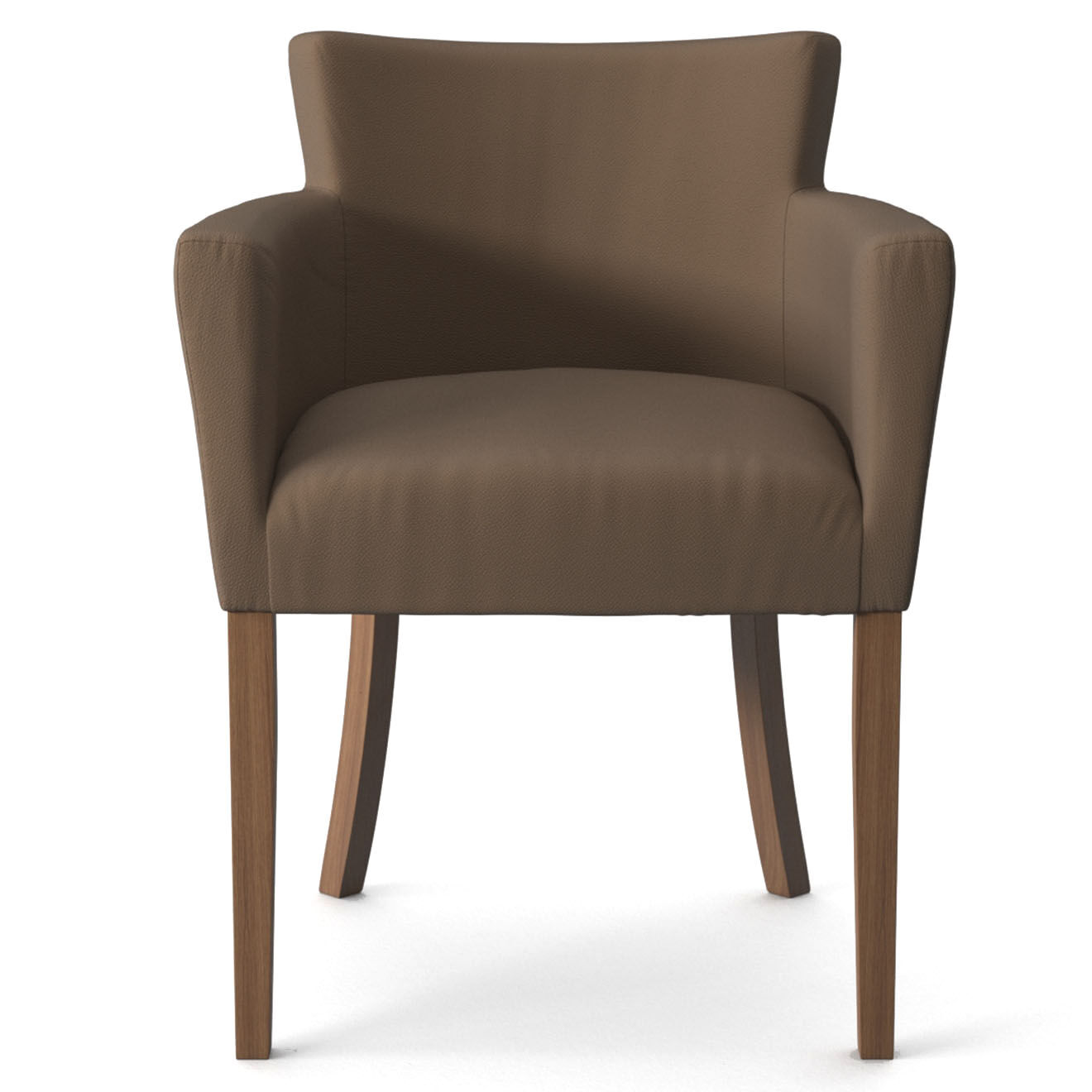 Fauteuil Santal toucher simili marron - 60x60x80 cm