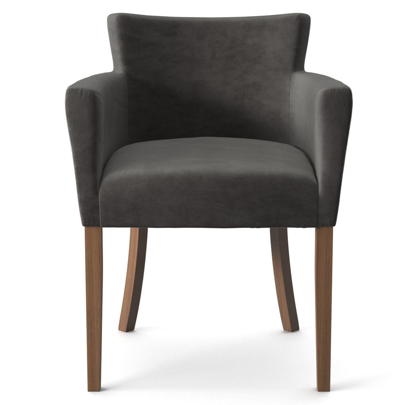 Fauteuil Santal toucher velours anthracite - 60x60x80 cm