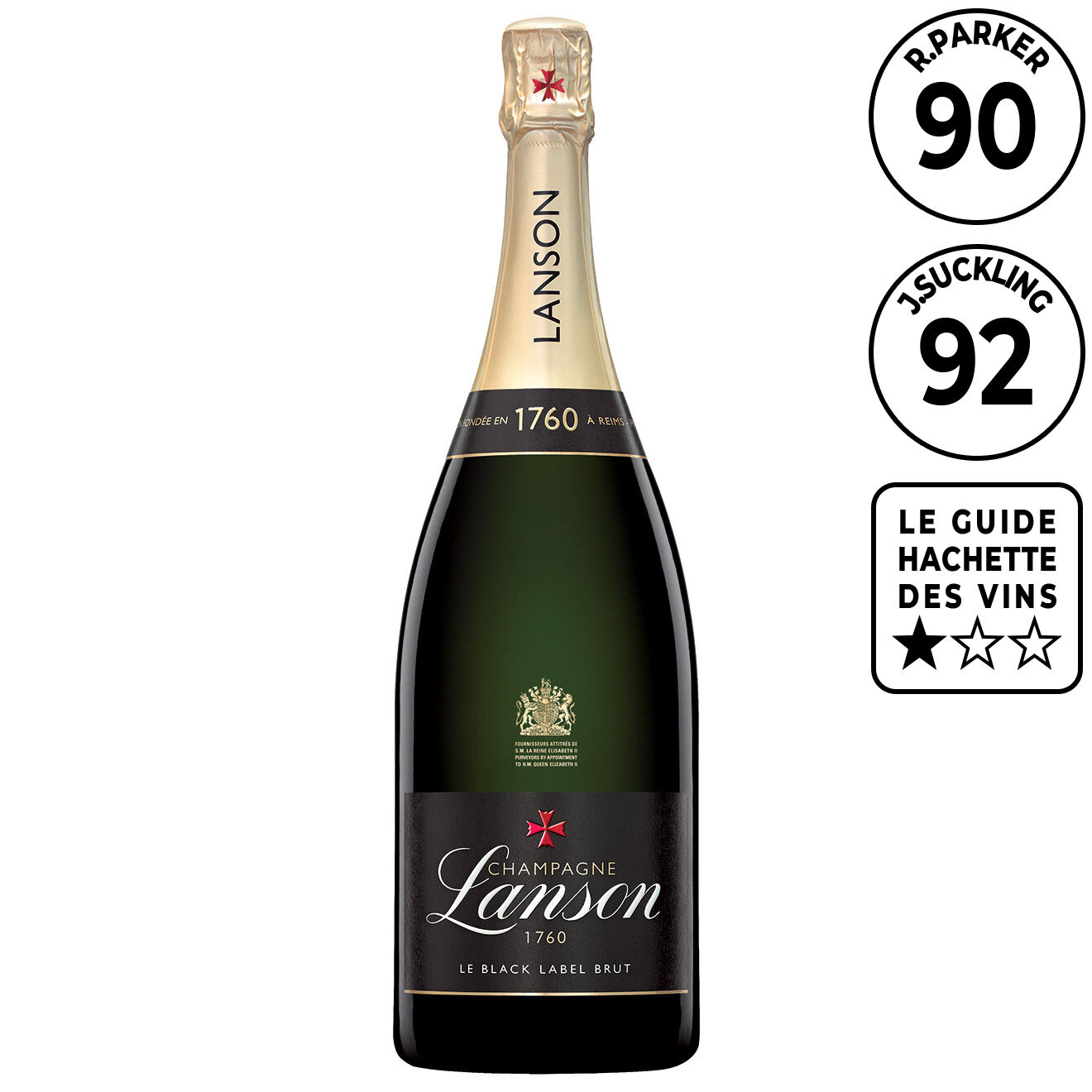 1 Magnum Champagne Brut Le Black Label Lanson 1.5L