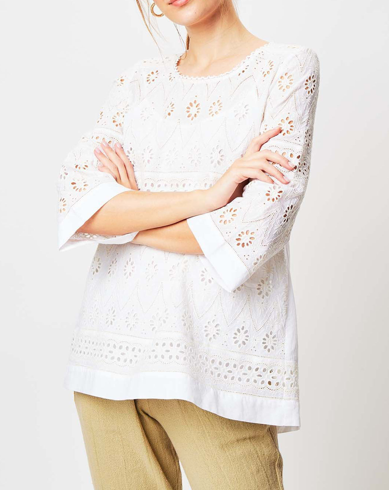 Tunique Adèle en Coton blanche