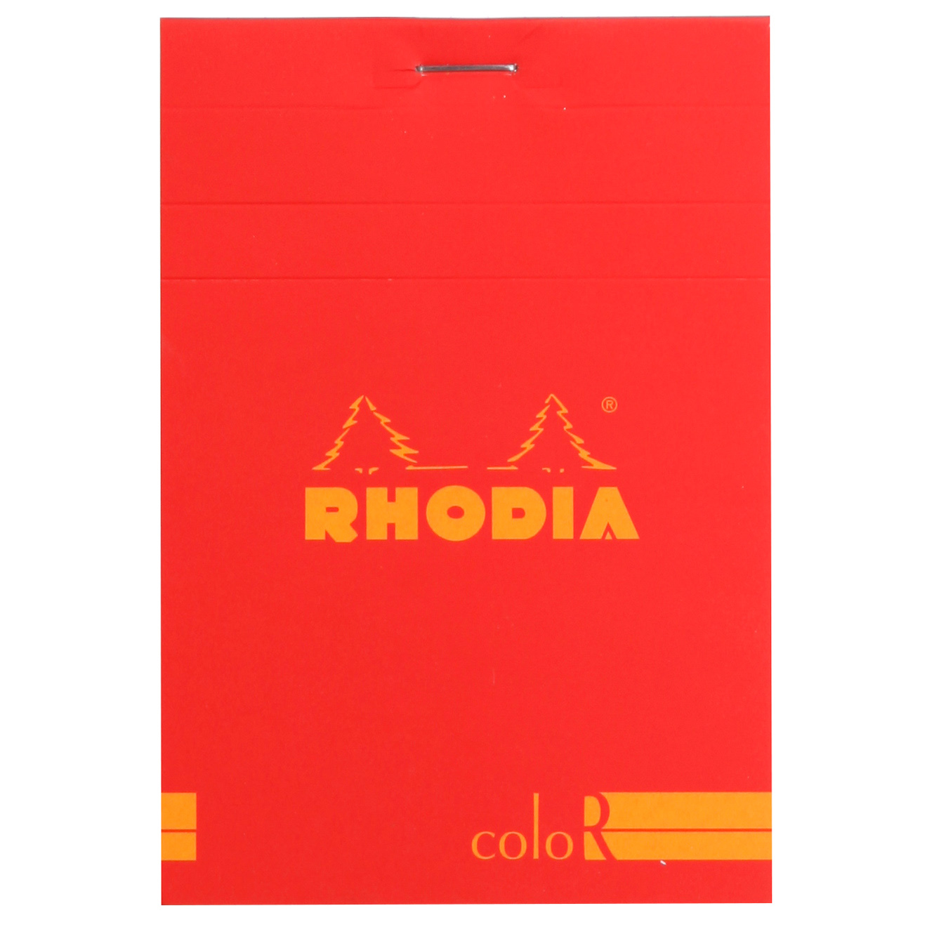 RHODIA  - Bloc agraf&eacute; n&deg;12 70 feuillets lign&eacute;s coquelicot - 8.5x12 cm 