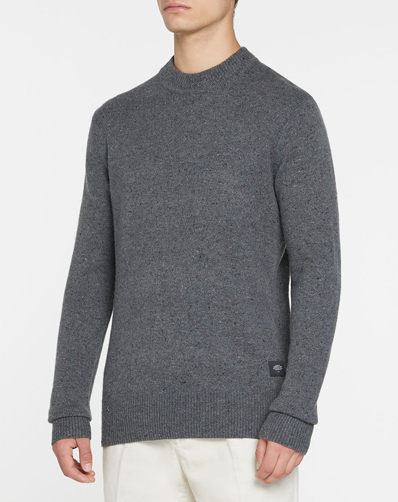 Scotch & Soda - Pull en Laine mélangée Nepse gris foncé