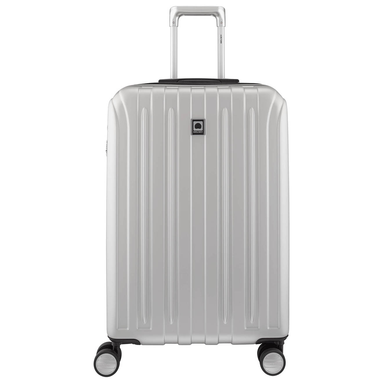 Delsey Paris - Valise Long Séjour extensible  8 roues Titanium 82 cm gris clair