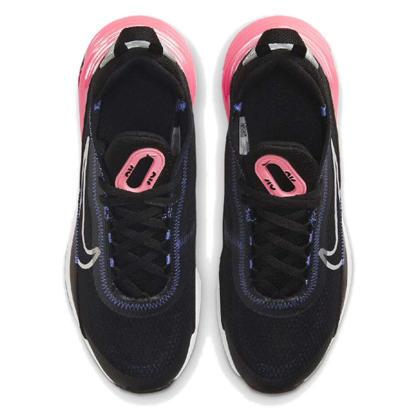 nike air max 2090 trainers in black and silver