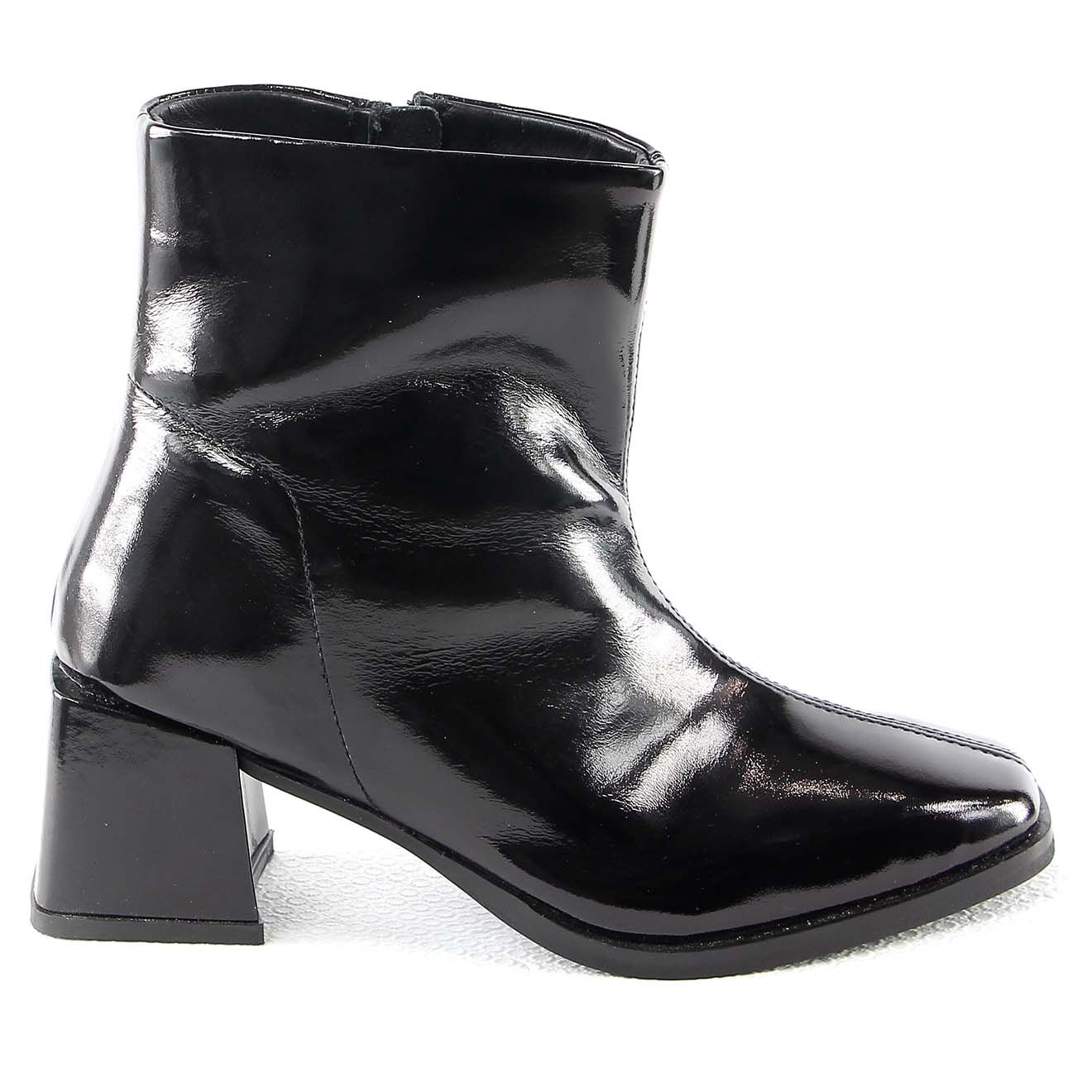 nalaïm - boots en cuir aaron noires - talon 6 cm