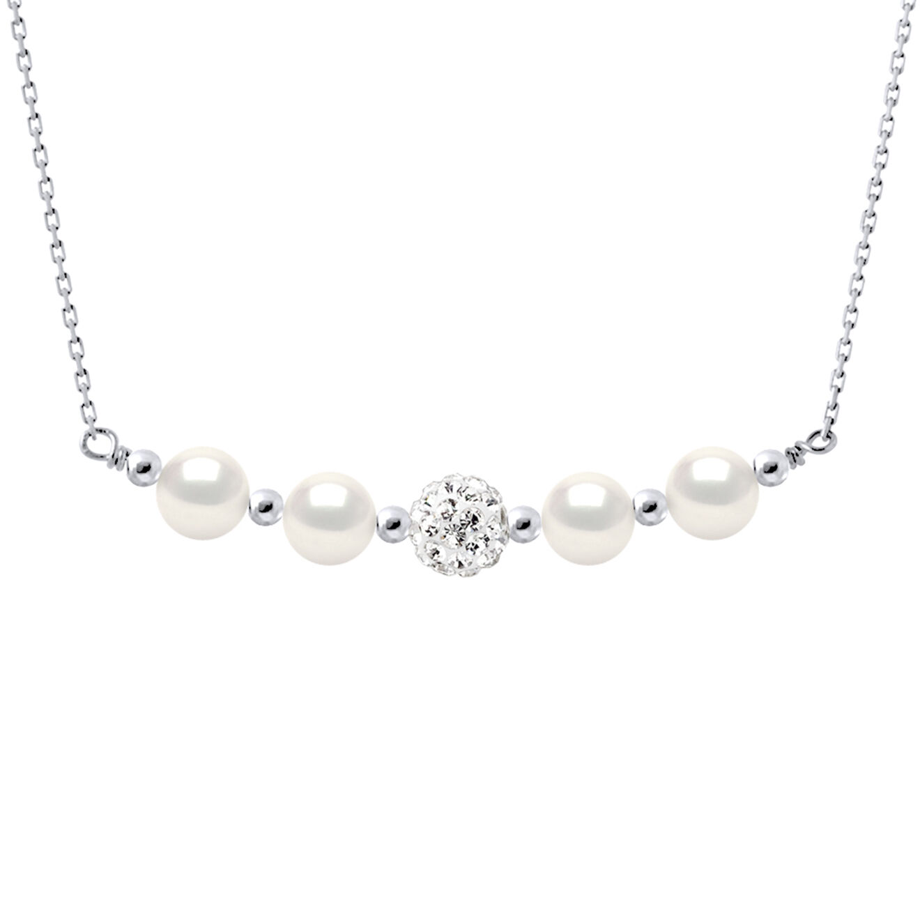 pearl addict - collier argent & perles d'eau douce blanches