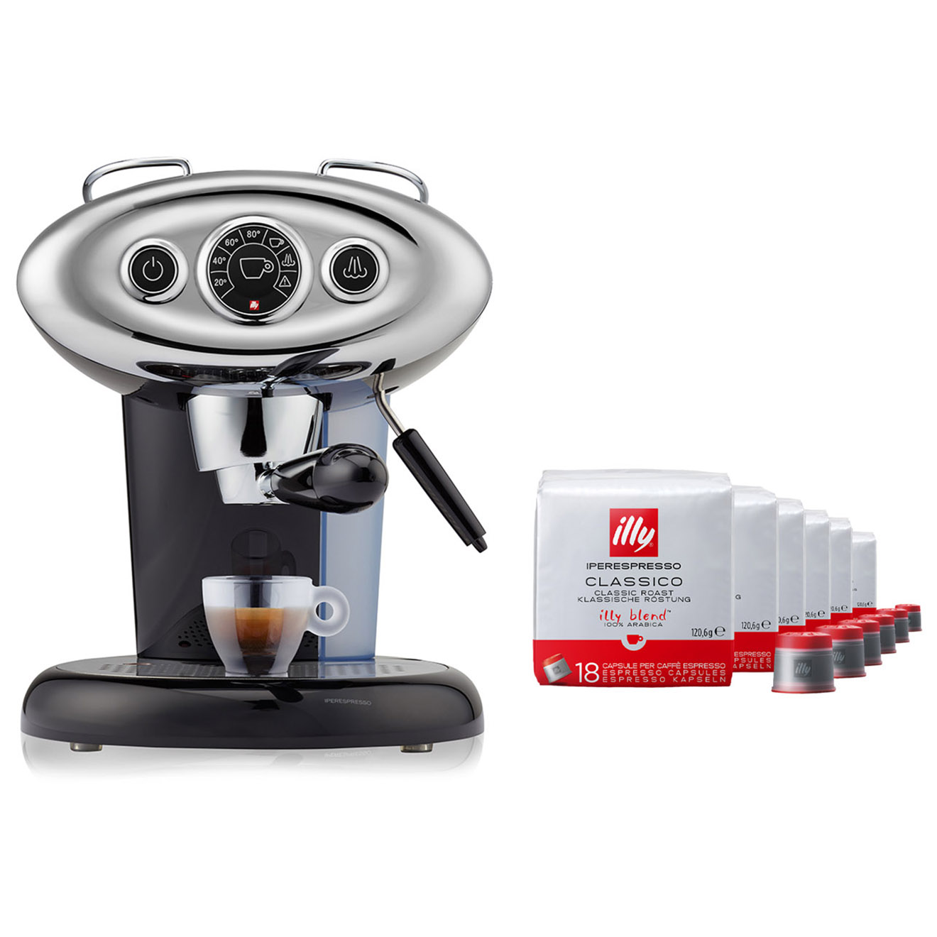 Illy - Machine X7.1 Iperespresso noire + 6x18 capsules Iperespresso Classico