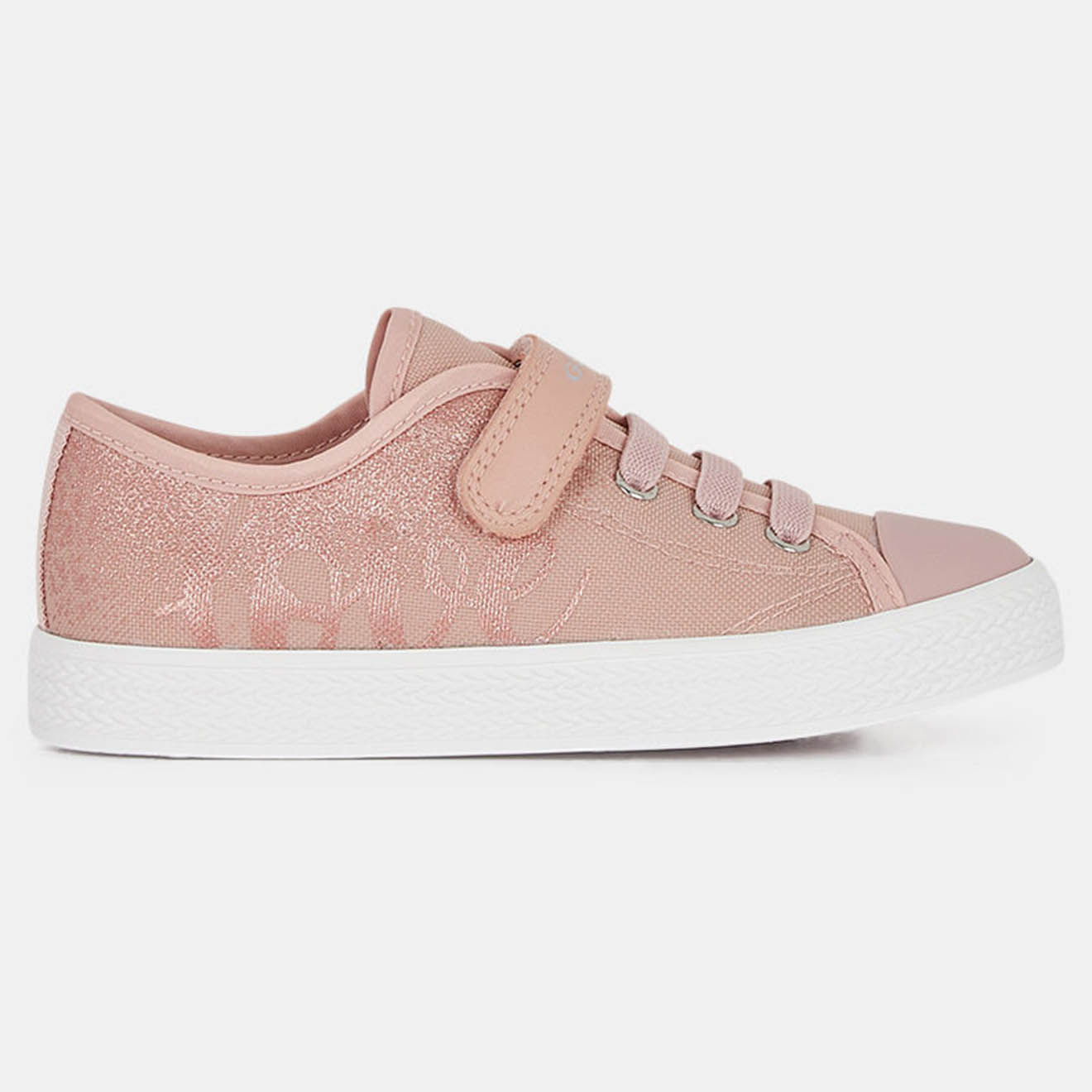 Geox - Sneakers en Toile Ciak à paillettes roses