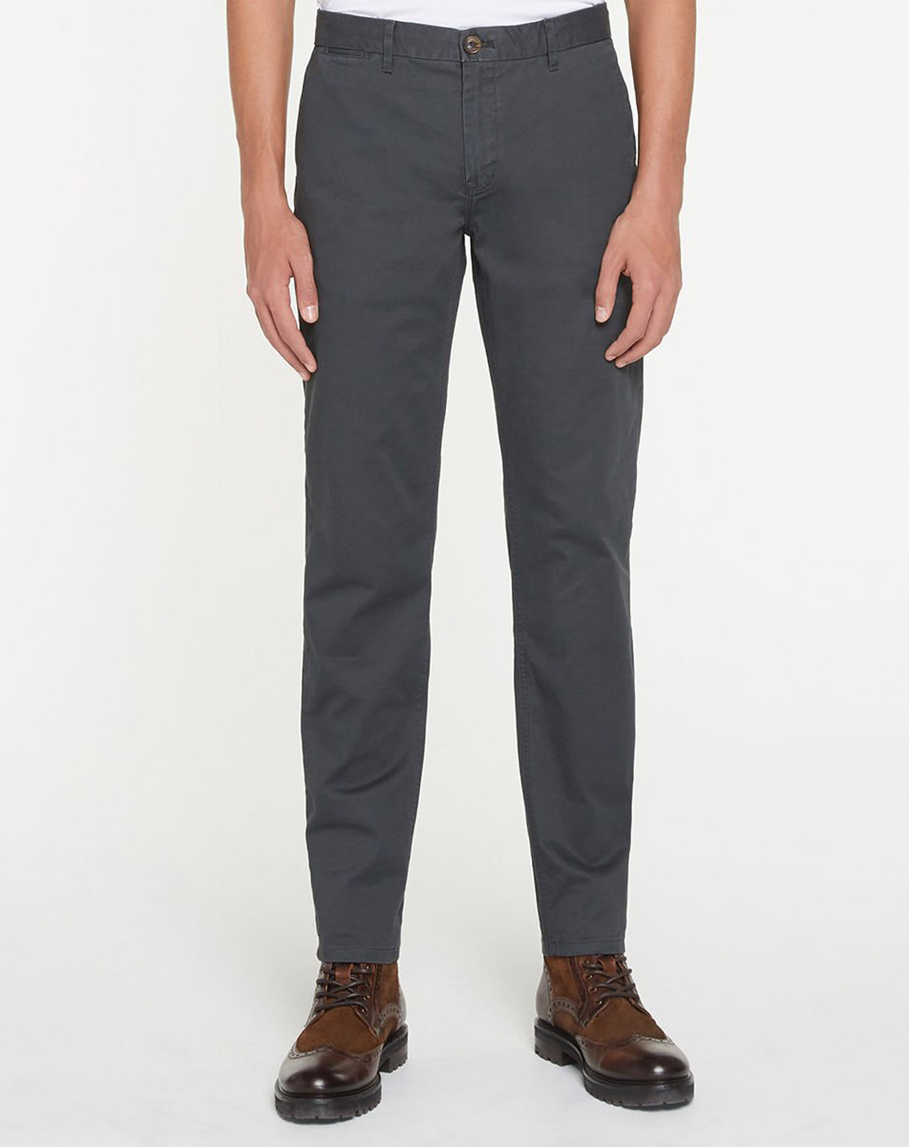 Scotch & Soda - Pantalon chino Slim Fit Classic gris foncé