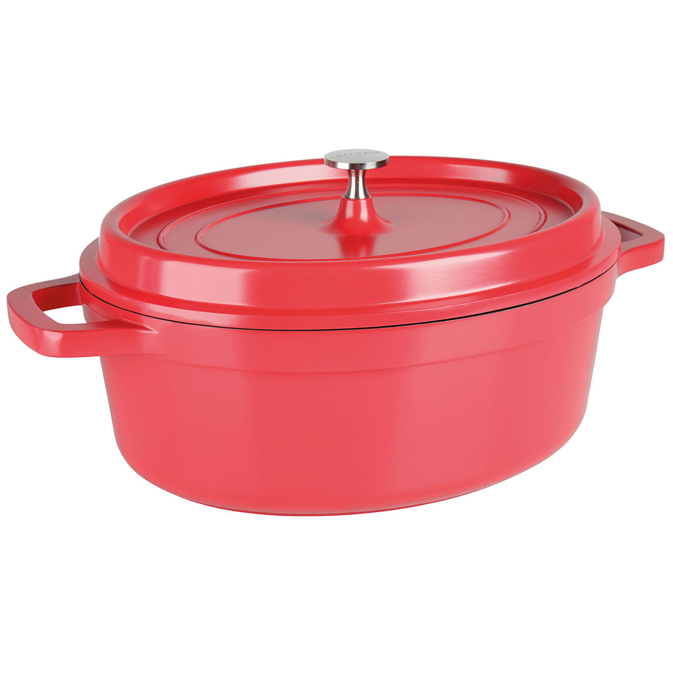 Sitram - Cocotte en fonte d'aluminium induction rouge - 35x29x10.5 cm