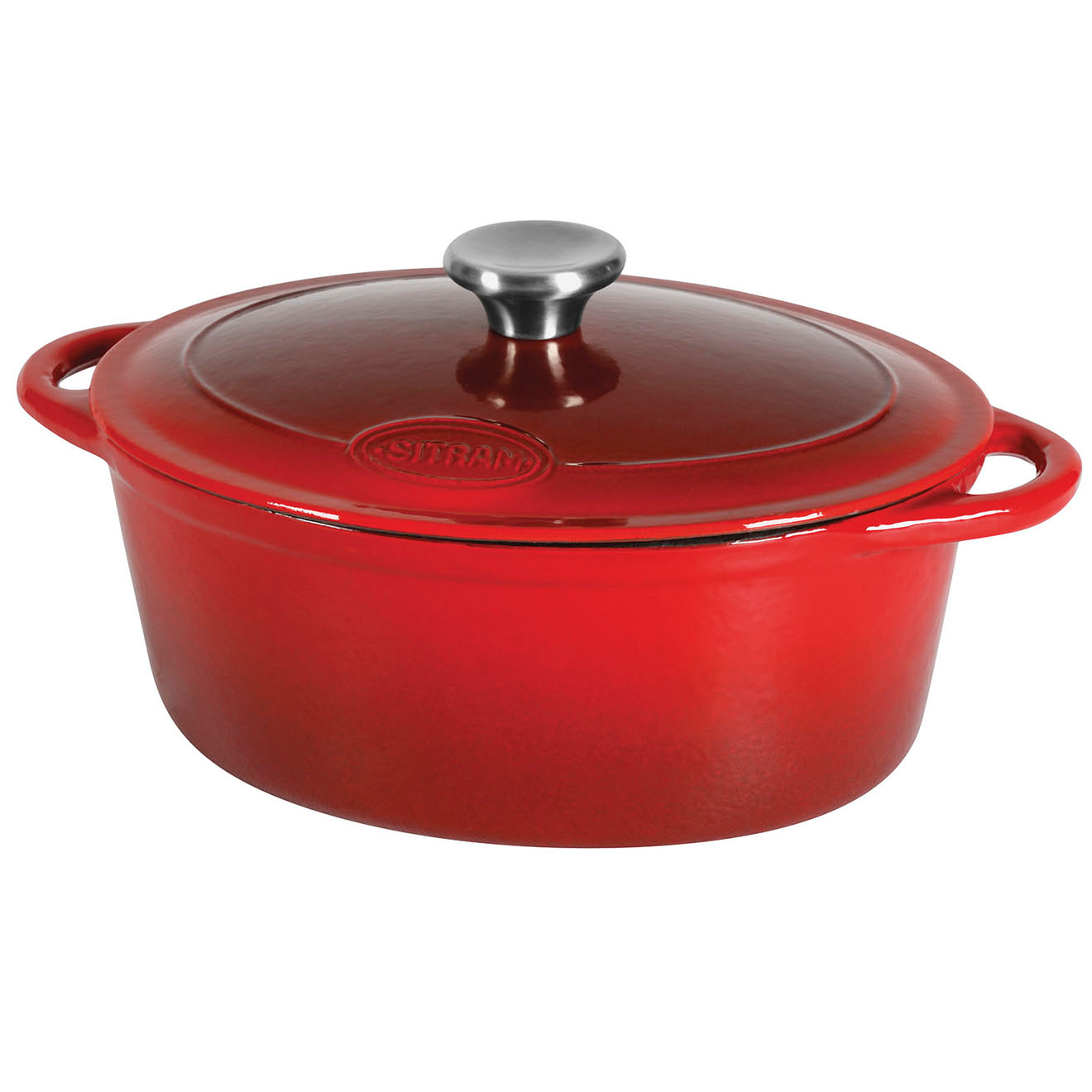 Sitram - Cocotte Tradifonte induction rouge - 36x28x14 cm