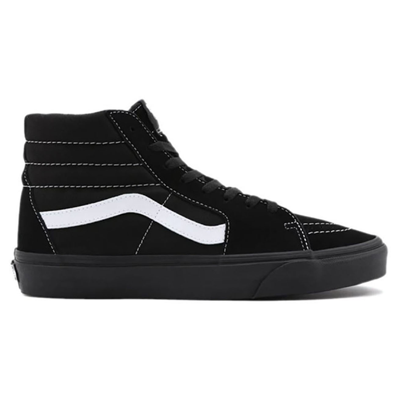 Vans - Sneakers en Velours de Cuir & Toile SK8-Hi noires