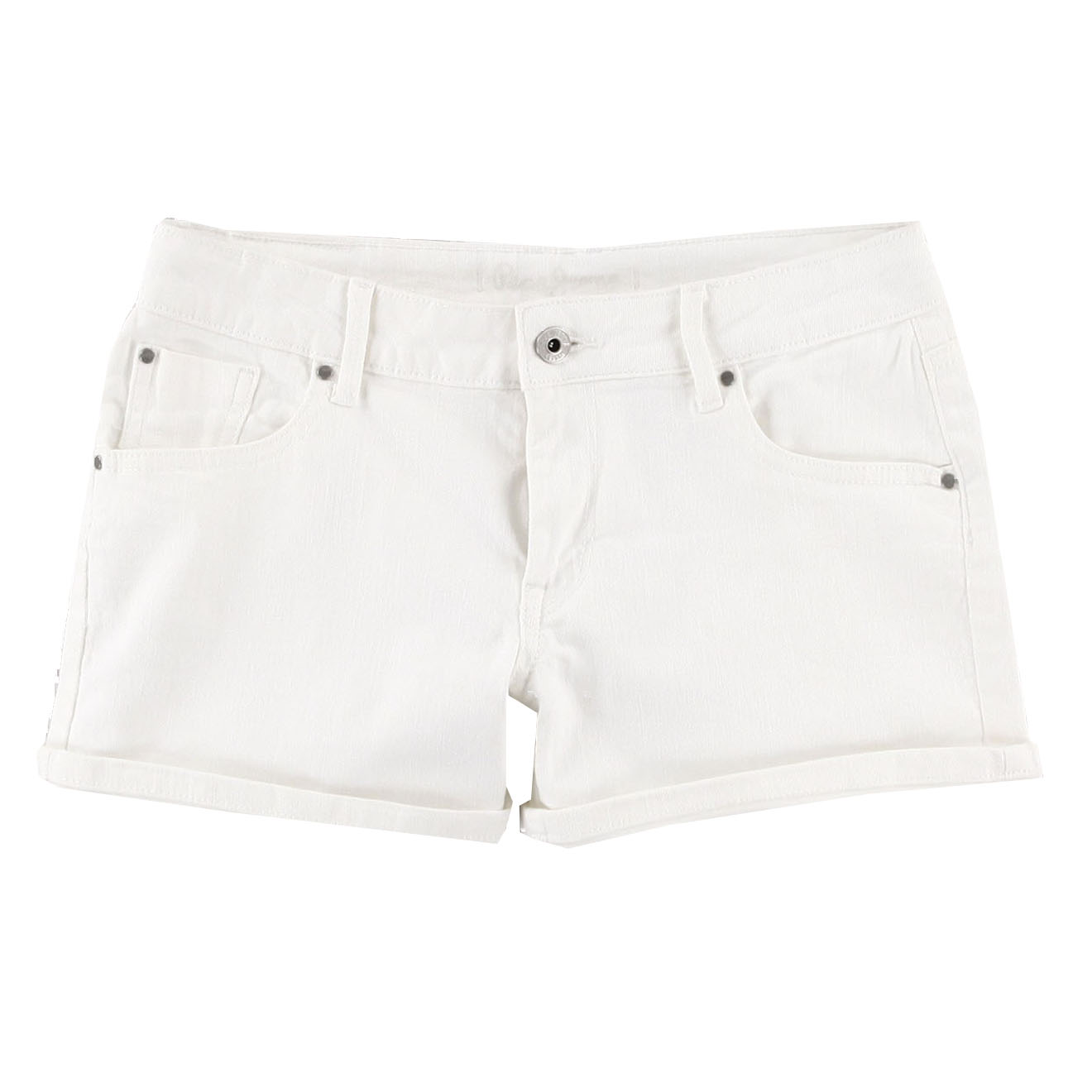 pepe jeans - short en jean foxtail blanc