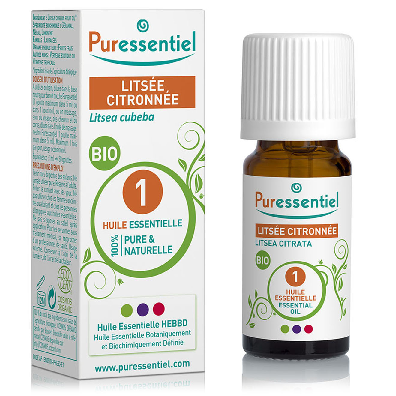 Puressentiel - Huile essentielle Litsée citronnée BIO - 10 ml