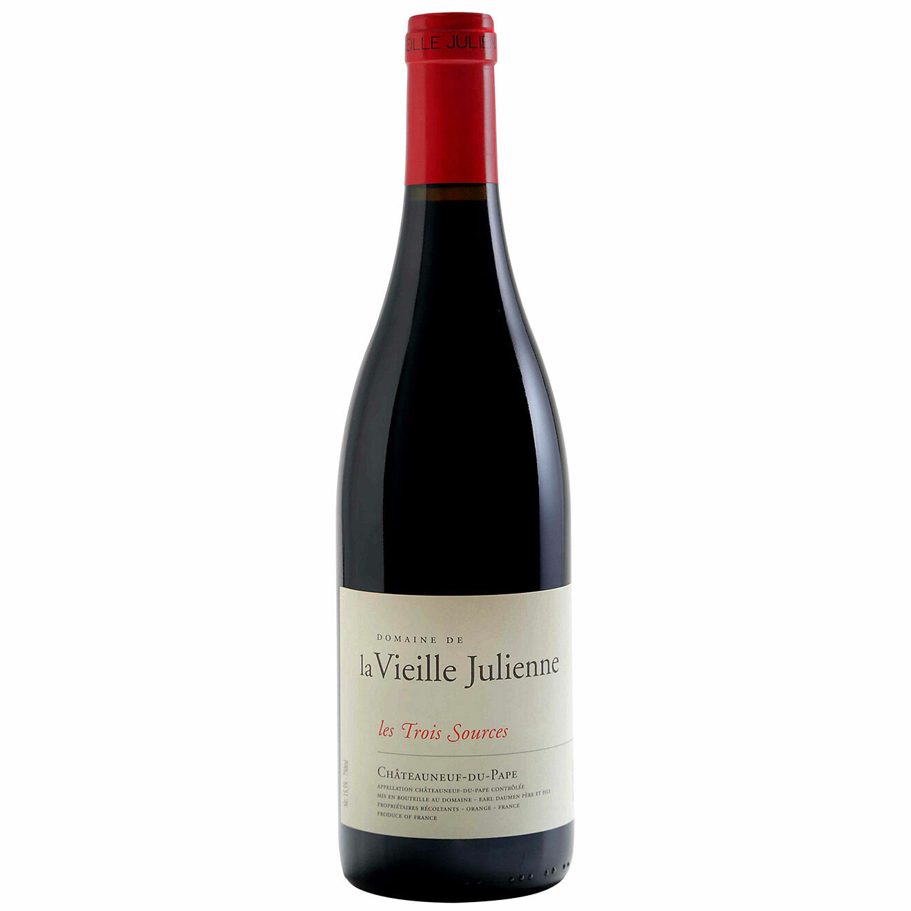 Vallee du rhone - 1 Châteauneuf-du-Pape Les Trois Sources 2019 Dom. La Vieille Julienne 75cl