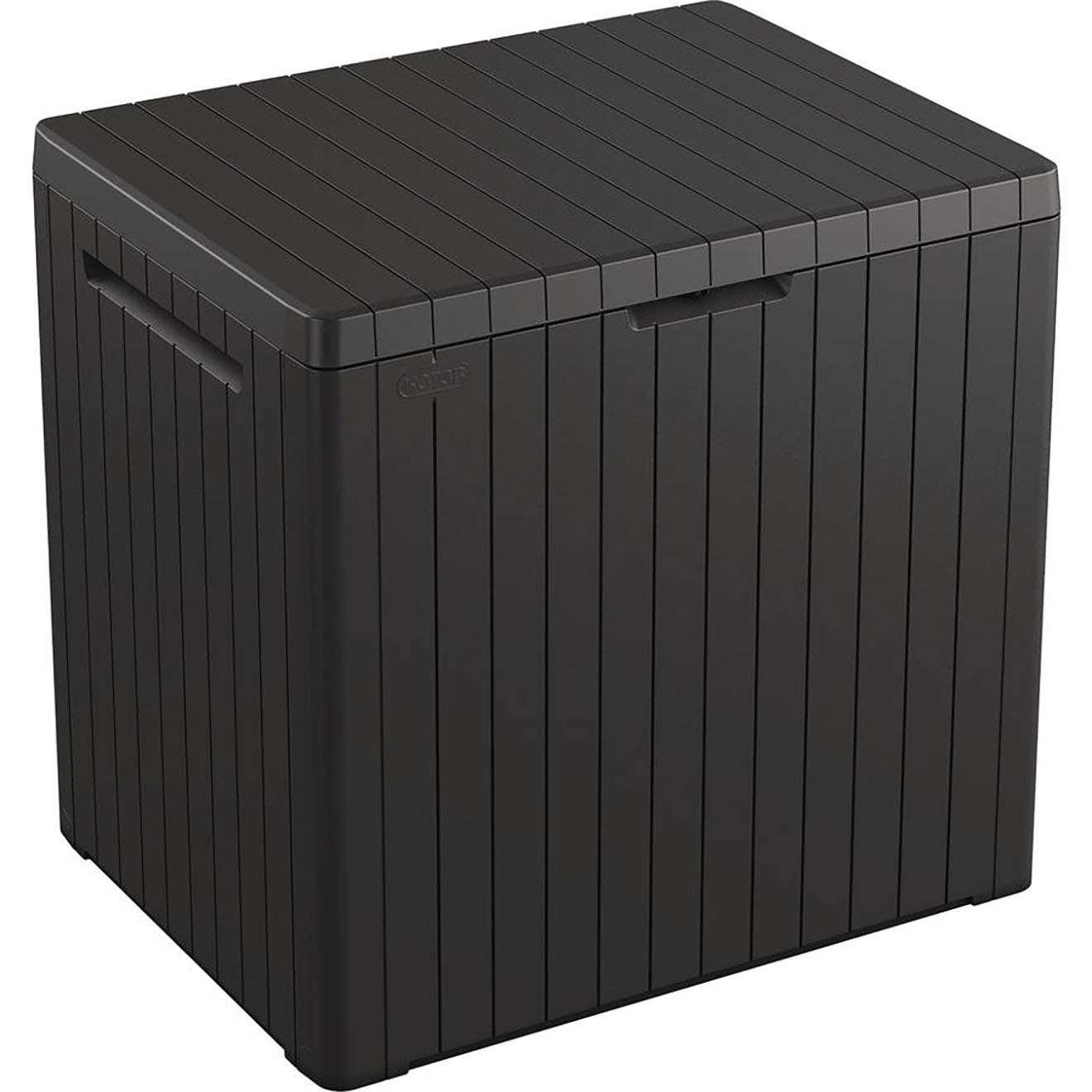 Coffre de jardin résine City Cube anthracite - 58x44x55 cm