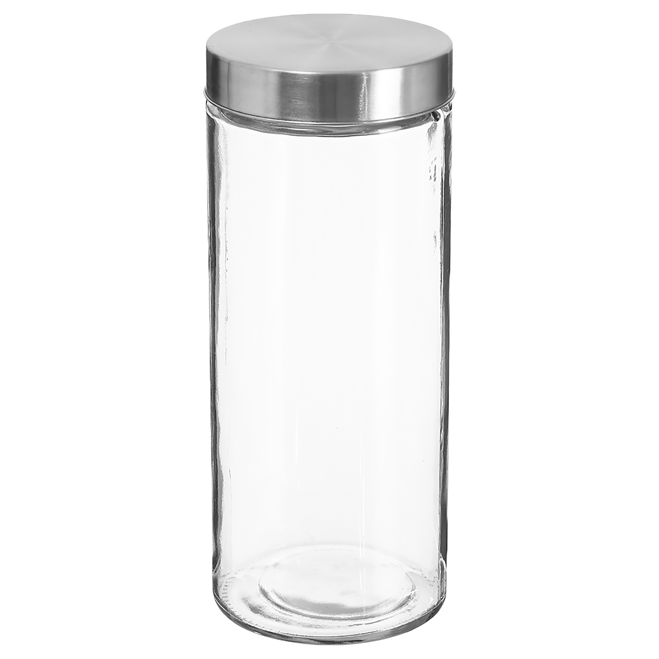 5 Five - Bocal en verre et acier inoxydable transparent - 2L