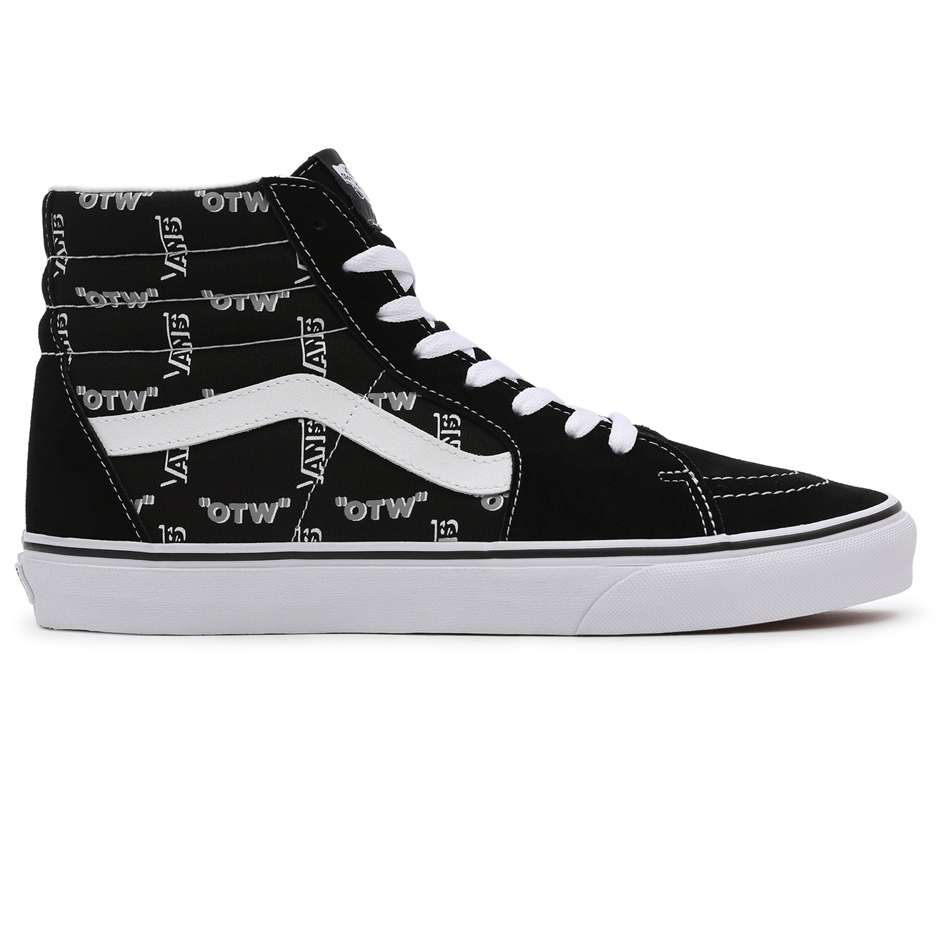 Vans - Sneakers en Velours de Cuir & Textile SK8-Hi noires