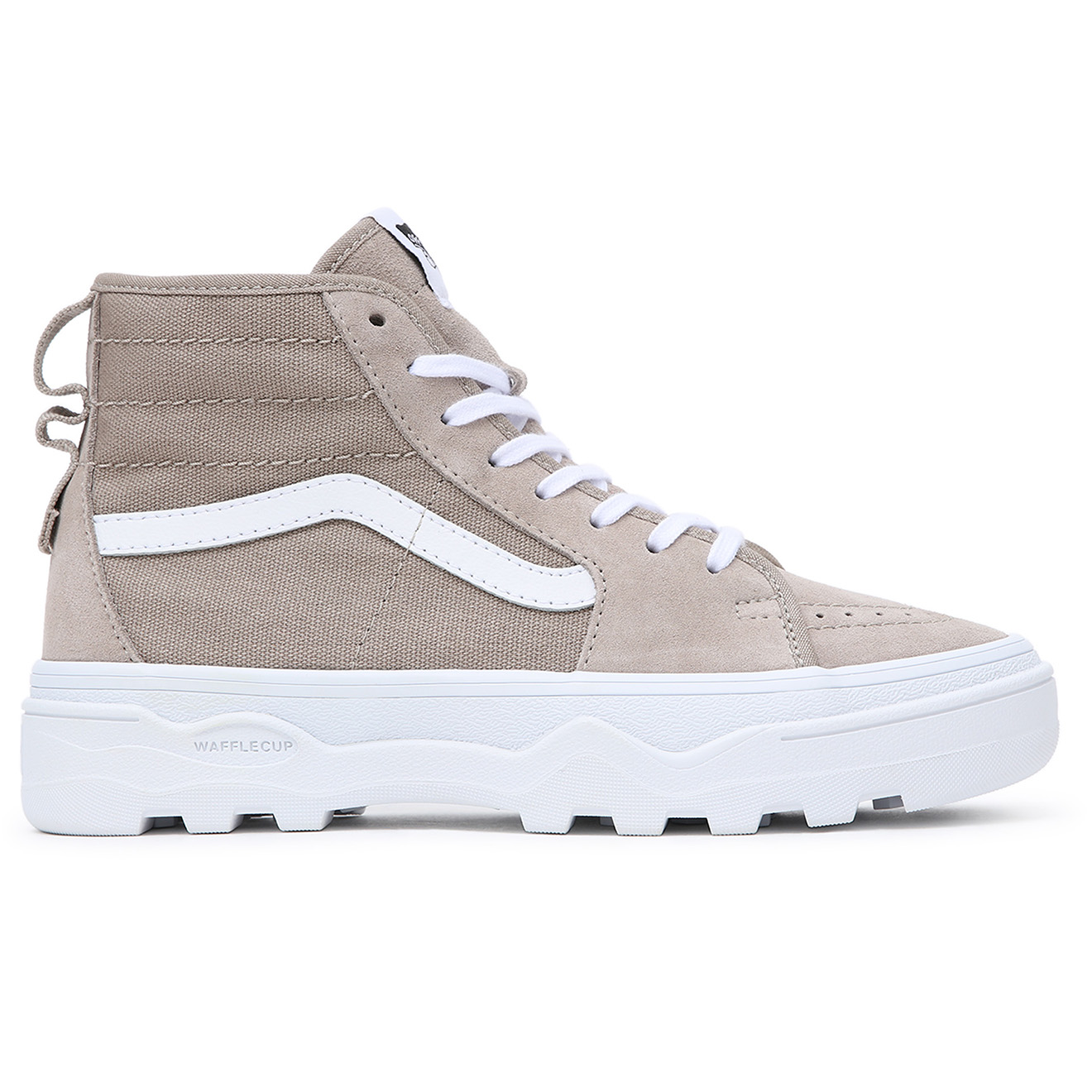 Vans - Sneakers en Velours de Cuir & Textile Sentry SK8-Hi WC marron clair