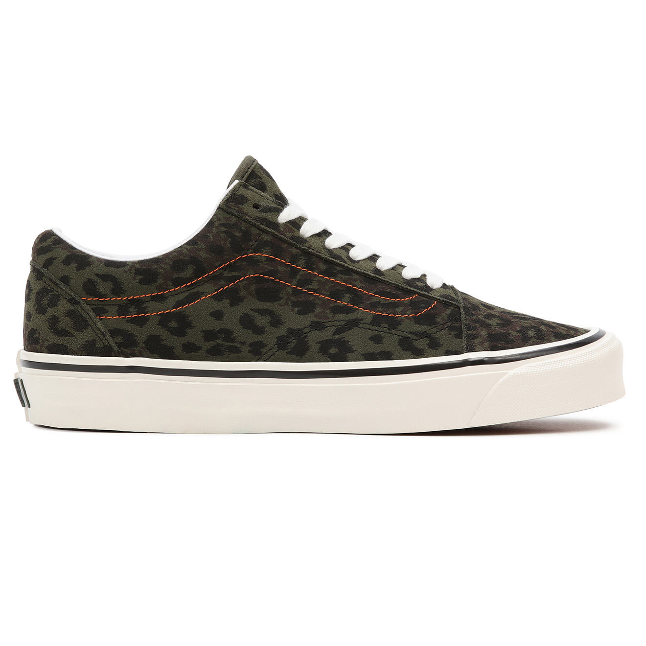 Vans - Sneakers en Velours de Cuir Old Skool 36 DX kaki