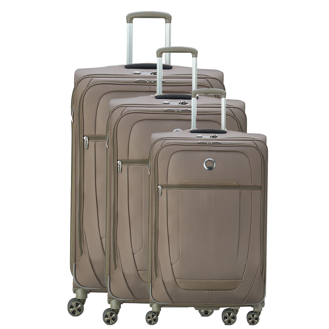 Delsey Paris - 3 Valises 4 roues doubles Helium DLX 55/71/83 cm marron