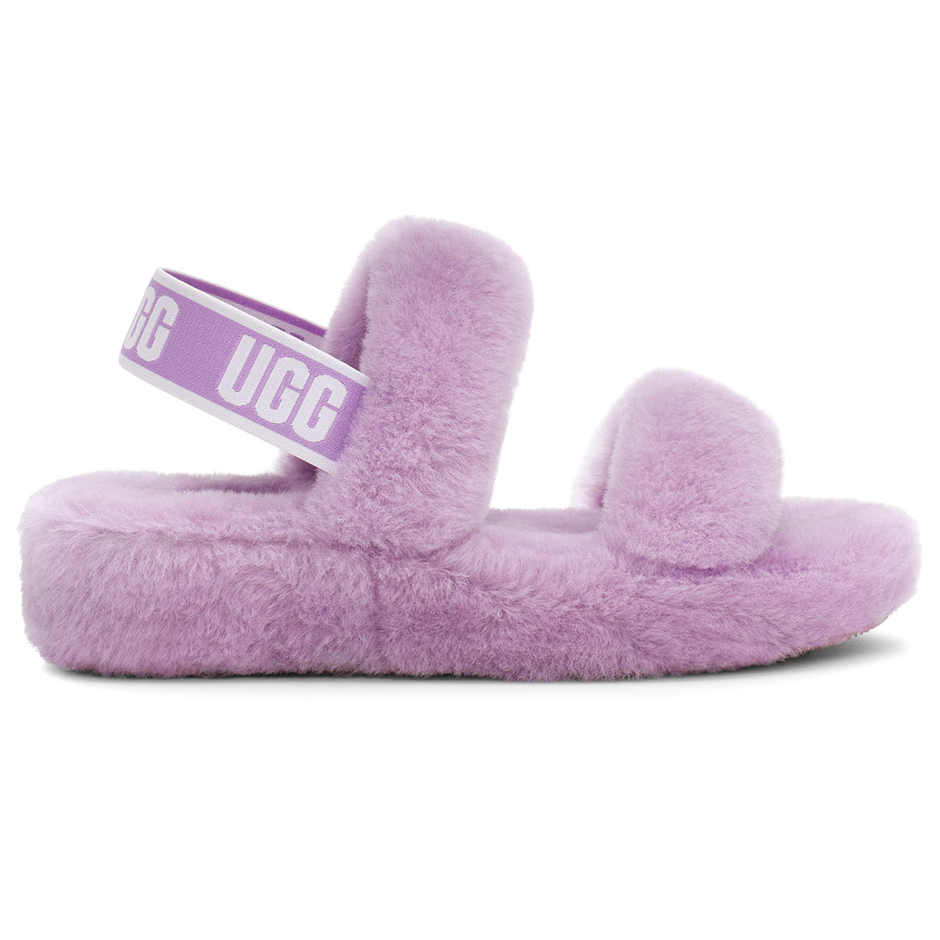 Ugg - Sandales chaussons en Peau de mouton Oh Yeah lilas