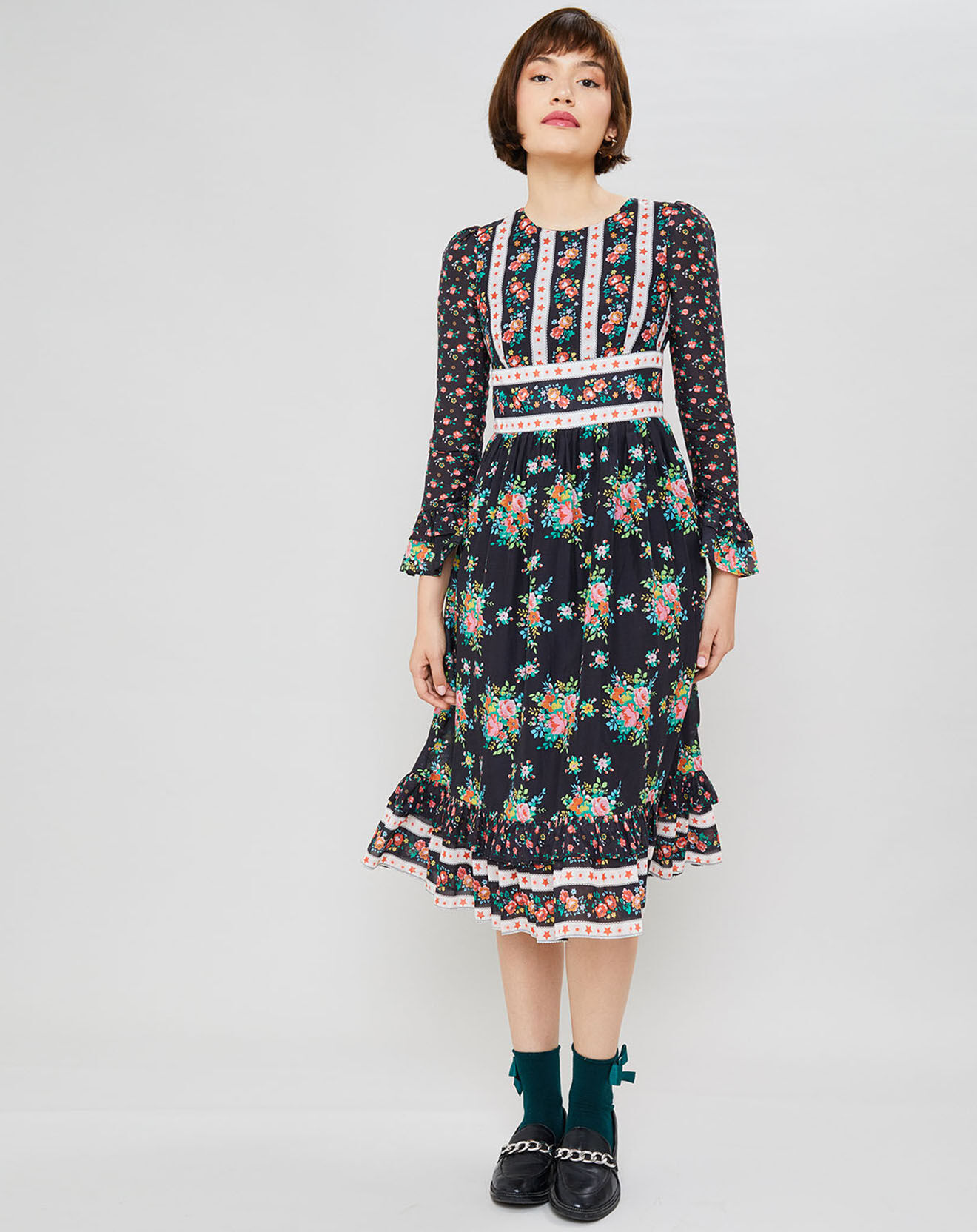 Robe en Coton & Soie Virginia noir background