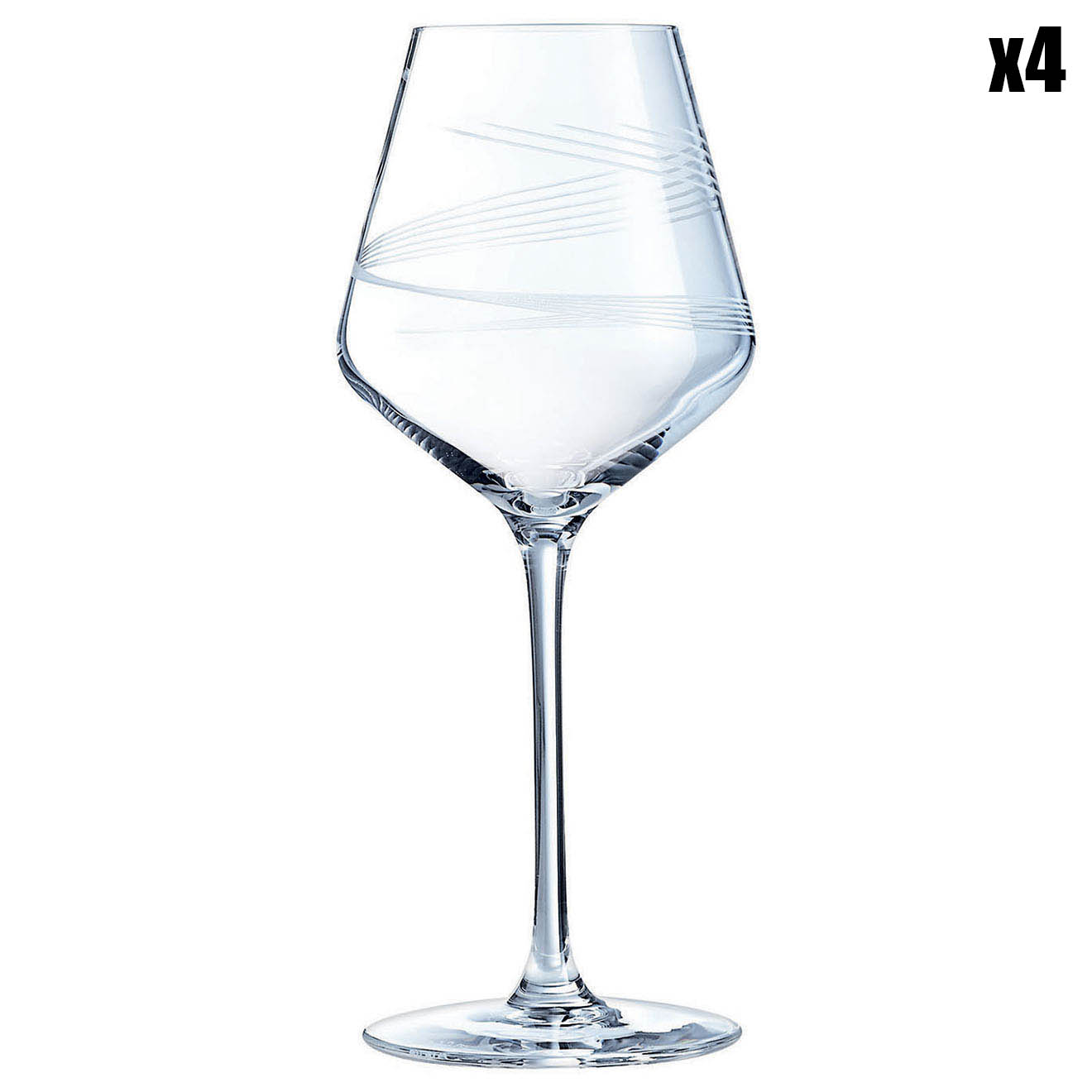 Cristal d'Arques - 4 Verres à pied Intense - 38 cl