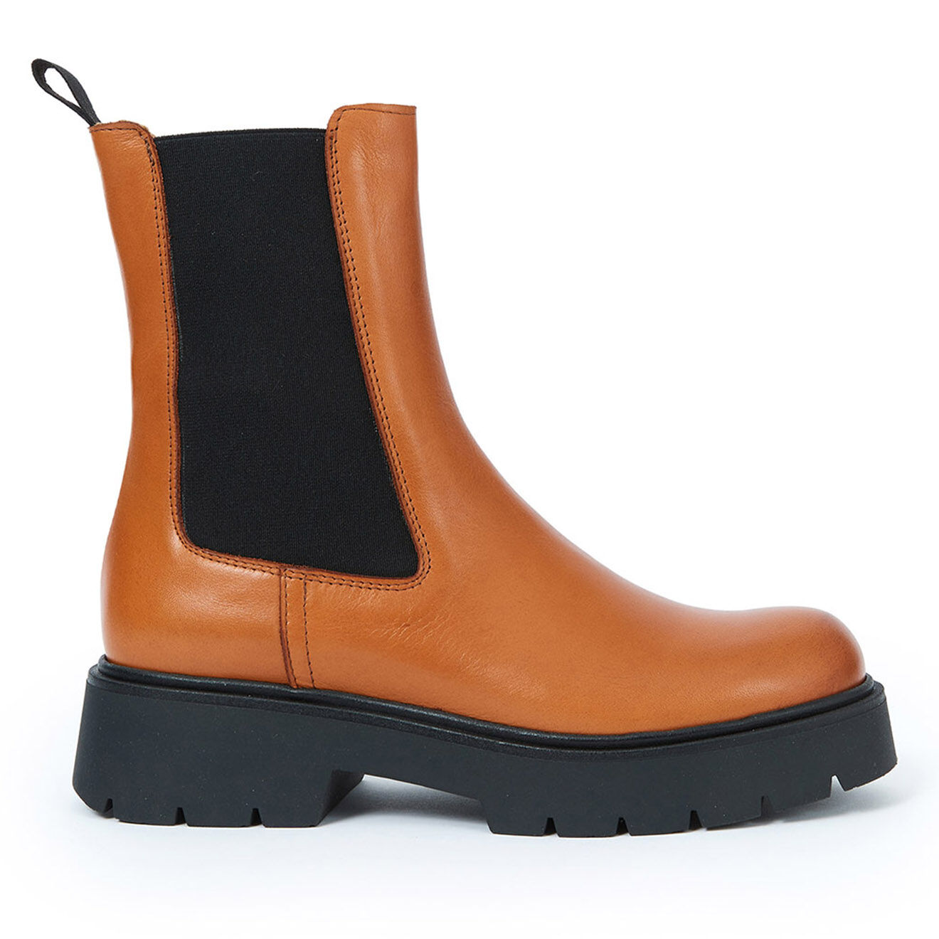 Bottines en Cuir Sacha camel