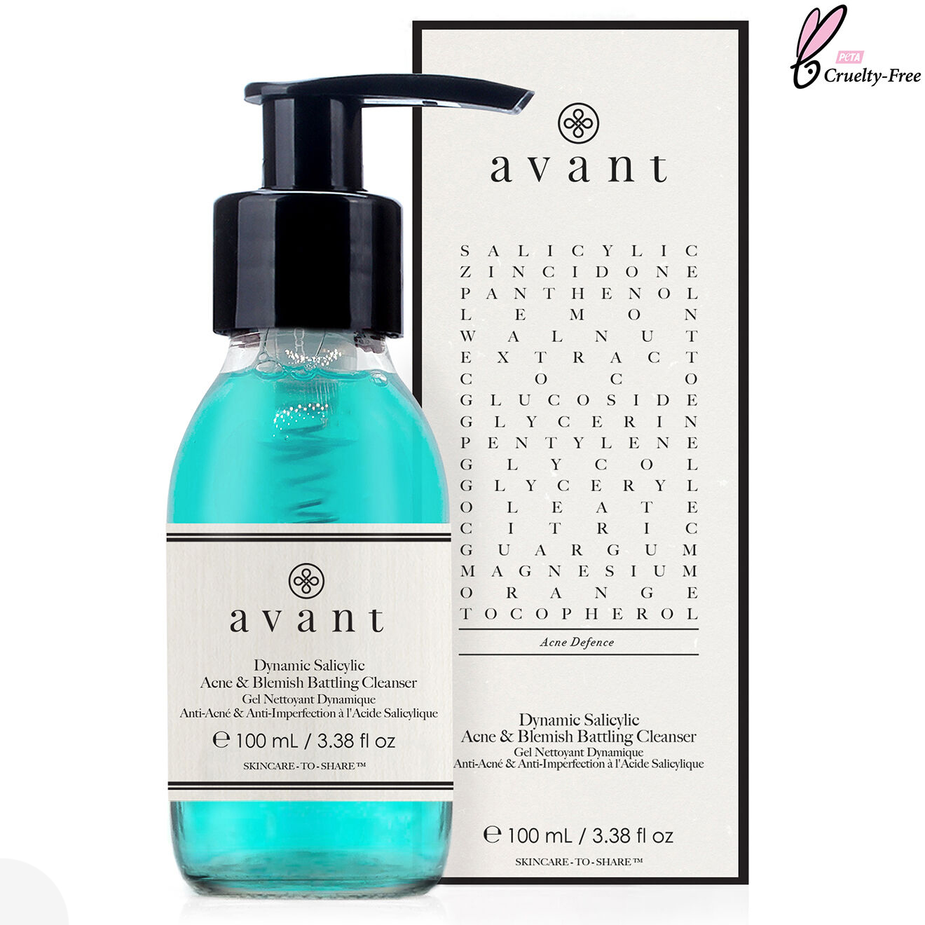 Avant Skincare - Gel Nettoyant Dynamique Anti-Acné & Anti-Imperfection à l'Acide Salicylique - 100 ml