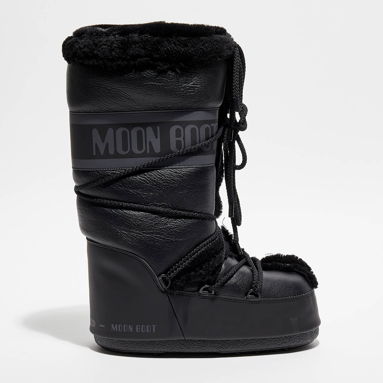 Moon Boot - Bottes Après-ski en Cuir Classic noires