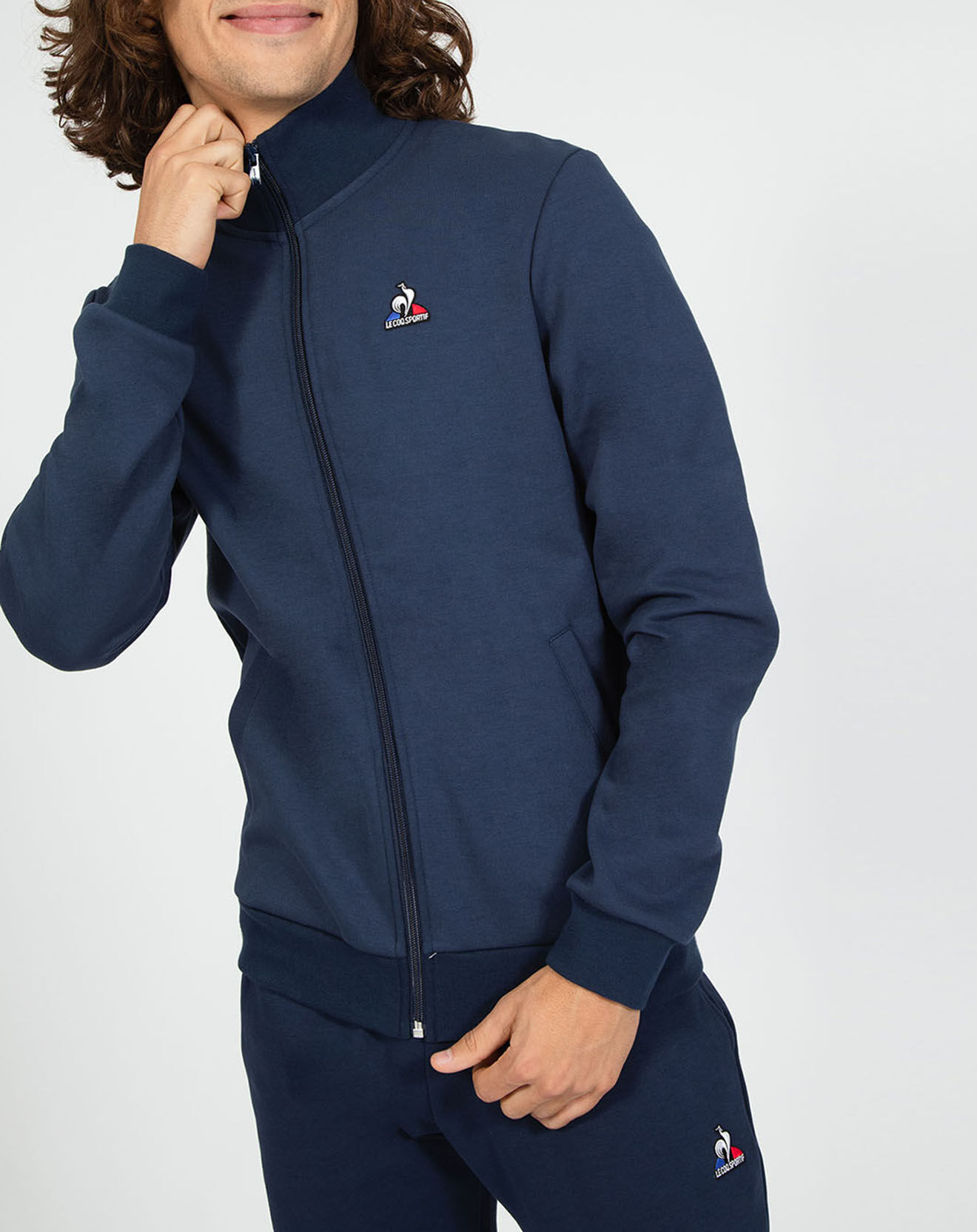 Le Coq Sportif - Sweat zippé Essentiel marine