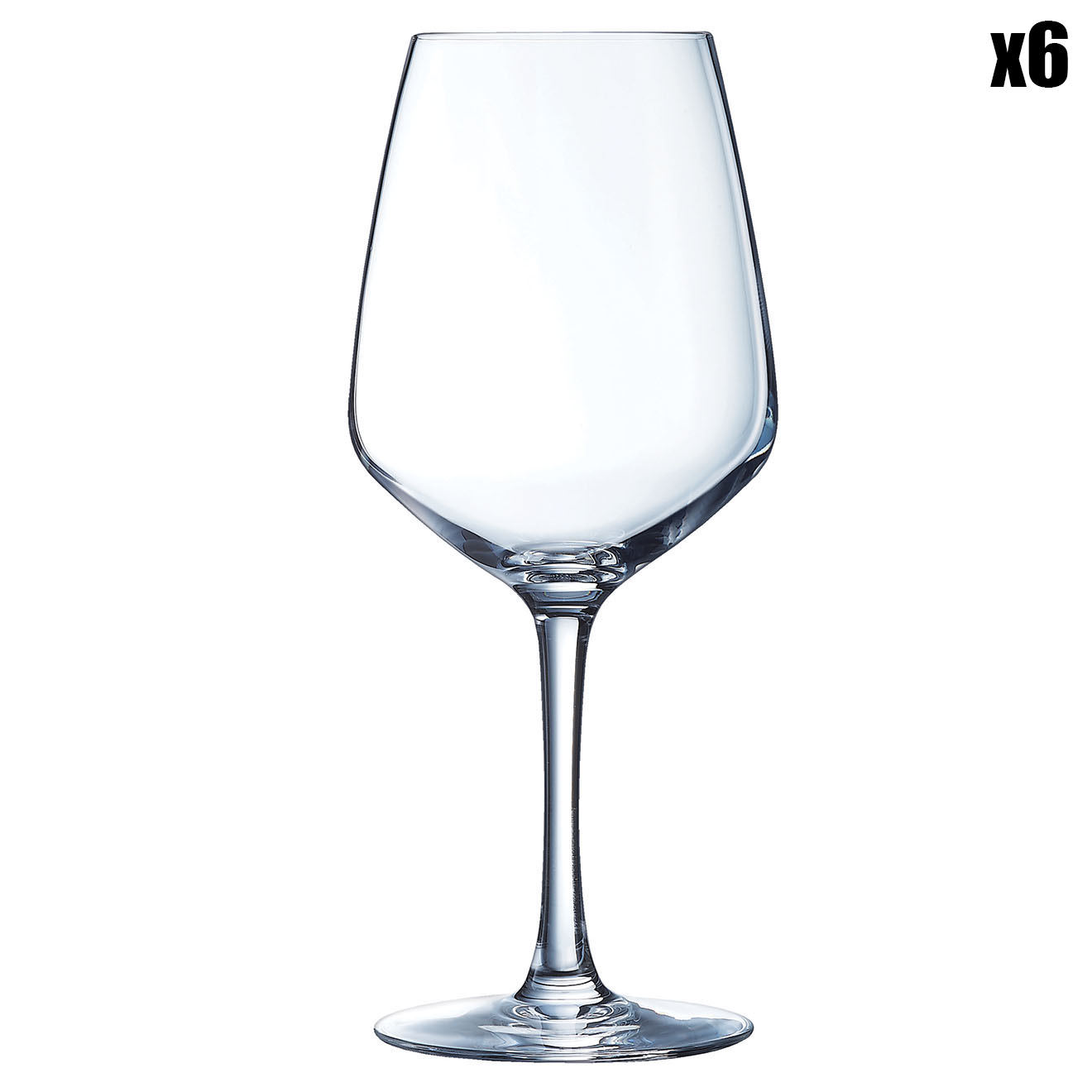 Luminarc - 6 Verres à pied Vinetis transparents - 50 cl