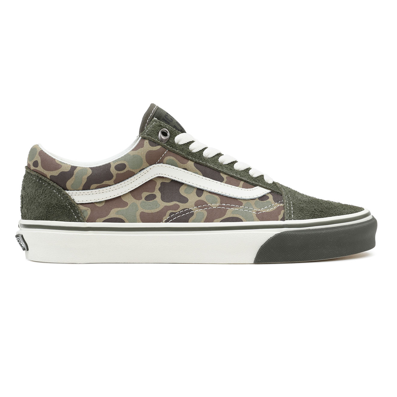 Vans - Sneakers en Cuir & Textile Old Skool kaki