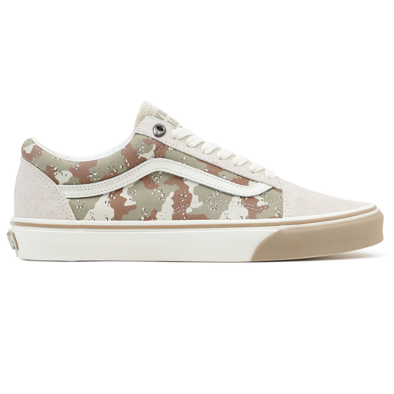 Vans - Sneakers en Cuir & Textile Old Skool écrues