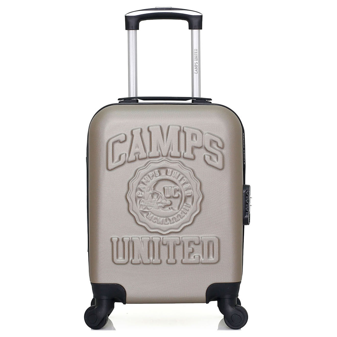 camps - valise cabine 4 roues simples yale 55 cm beige
